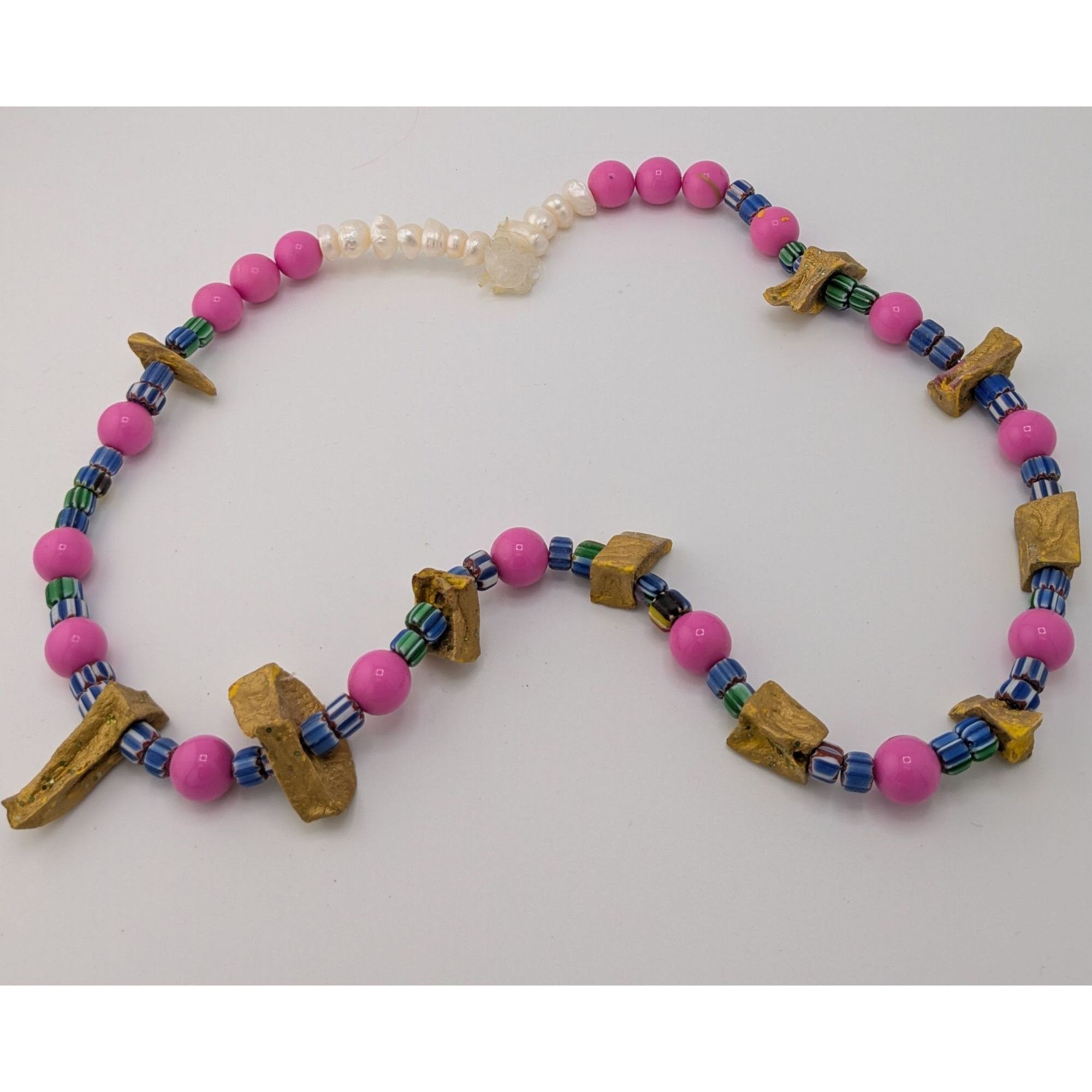 Other Handmade Abstract Unique Mixed Media Beaded Necklace Size ONE SIZE - 7 Thumbnail