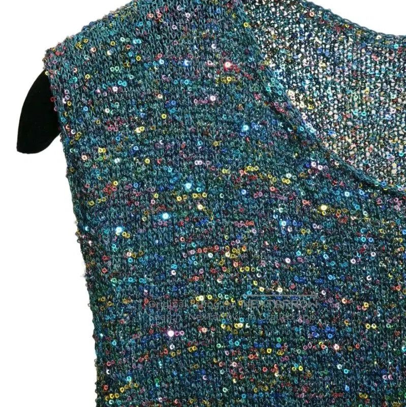 Loewe Loewe Summer Peacock Green Knit Top . Size S / US 4 / IT 40 - 5 Thumbnail