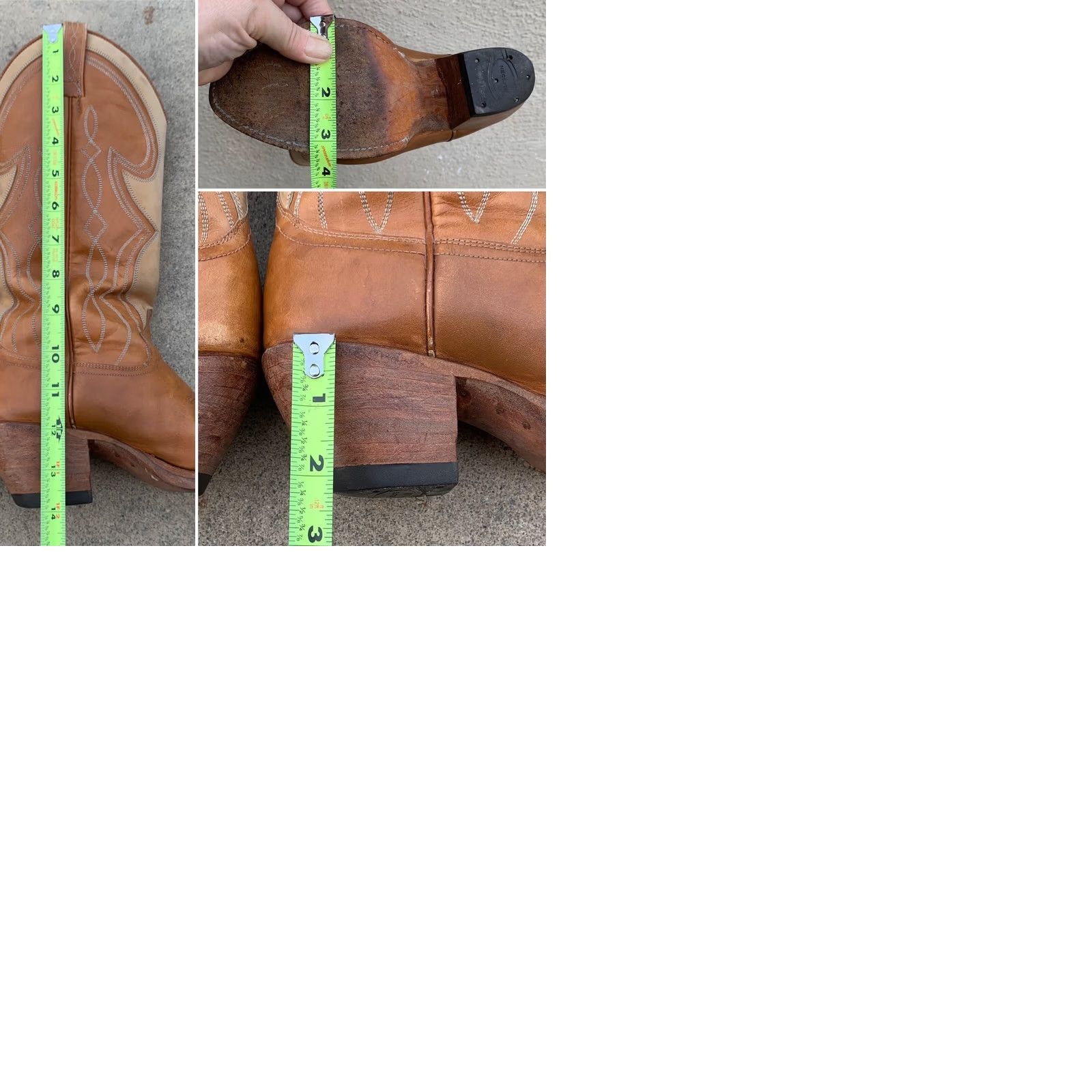 Dan Post VINTAGE Dan Post Boots 5 C Ladies Womens Western Cowboy Cowgirl Spain Leather Rockabilly 1980s Mens Womens Boys Girls Size US 5 / IT 35 - 9 Thumbnail