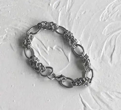 Ewing Dry Goods Silver Barbed Chainlink Bracelet (18 & 21 CM) Size ONE SIZE - 1 Thumbnail