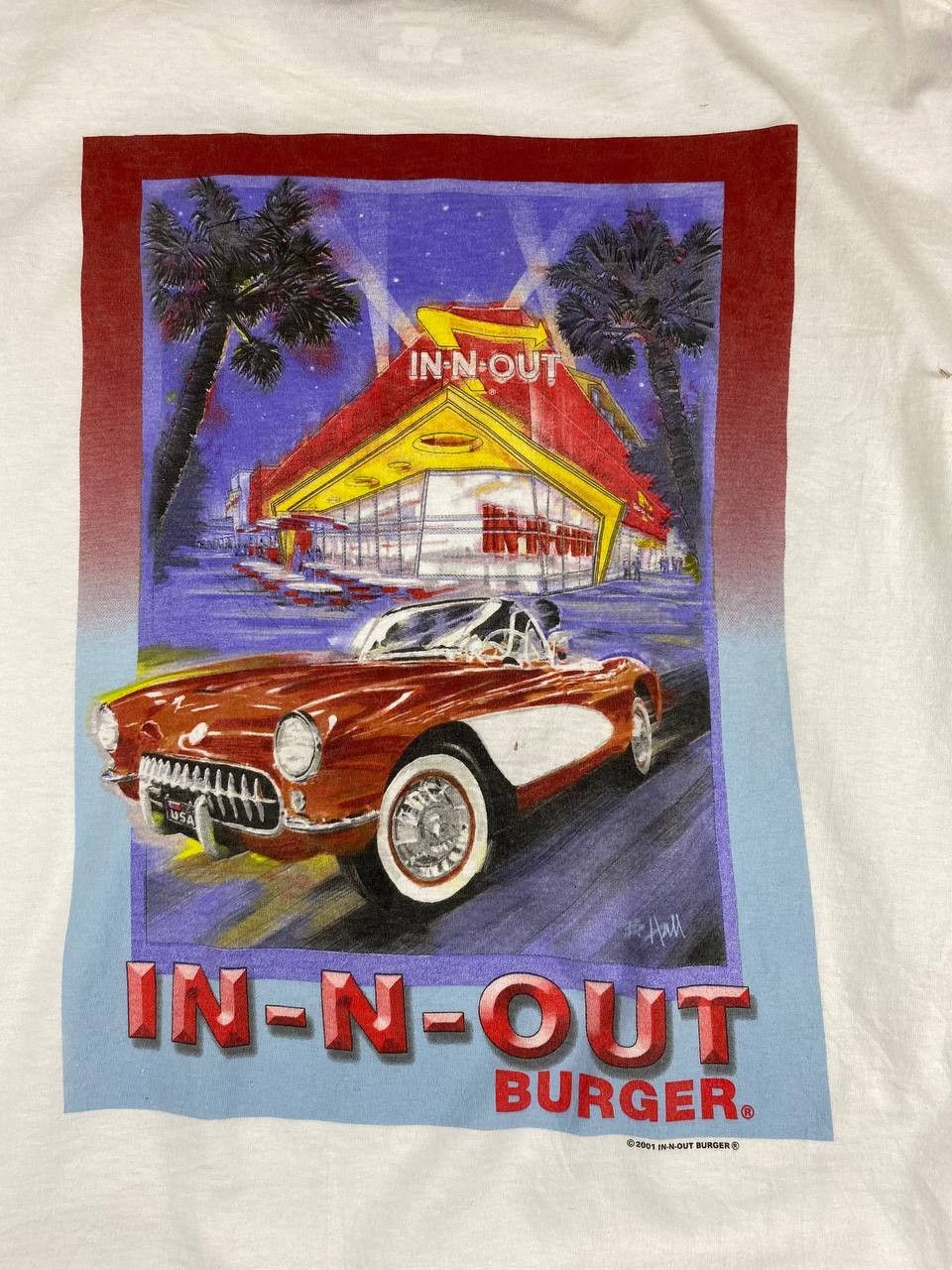 image of Avant Garde x In N Out Burger 2001 Fishermans Wharf Very Nice Design in White, Men's (Size XL)
