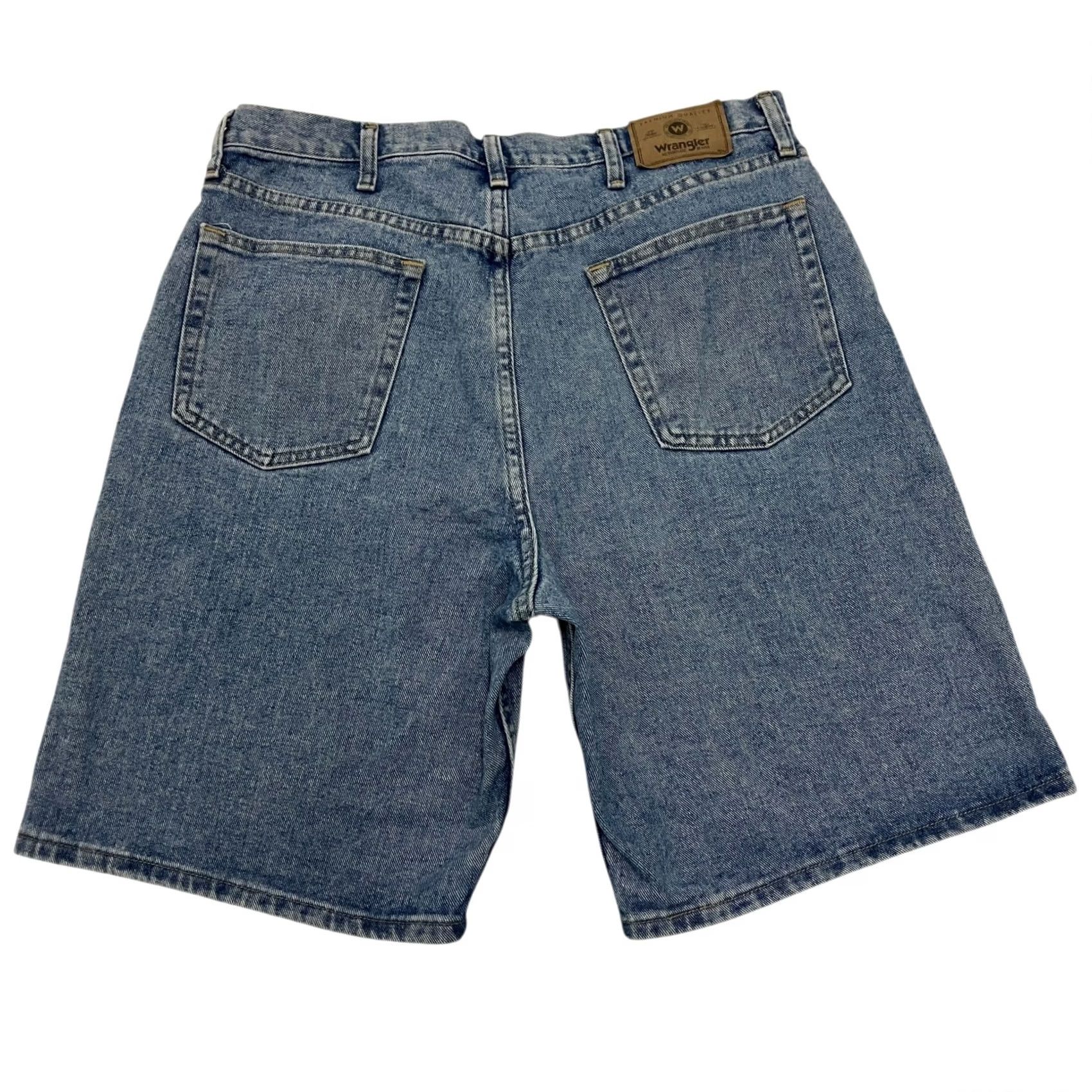Wrangler Wrangler Denim Shorts Mens 36W 10L Blue Relaxed Fit Summer Zip Fly Size US 36 / EU 52 - 4 Thumbnail