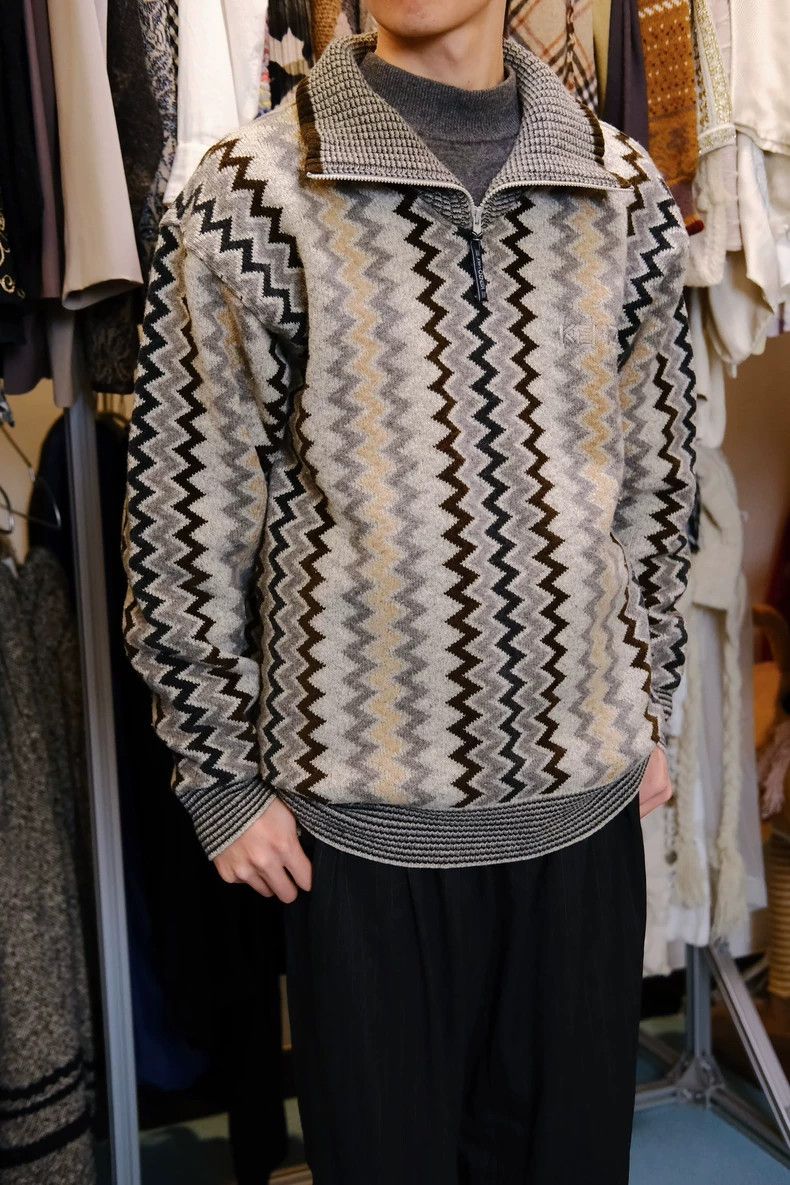 Kenzo KENZO Geometric wool blend sweater Size US XL / EU 56 / 4 - 2 Thumbnail