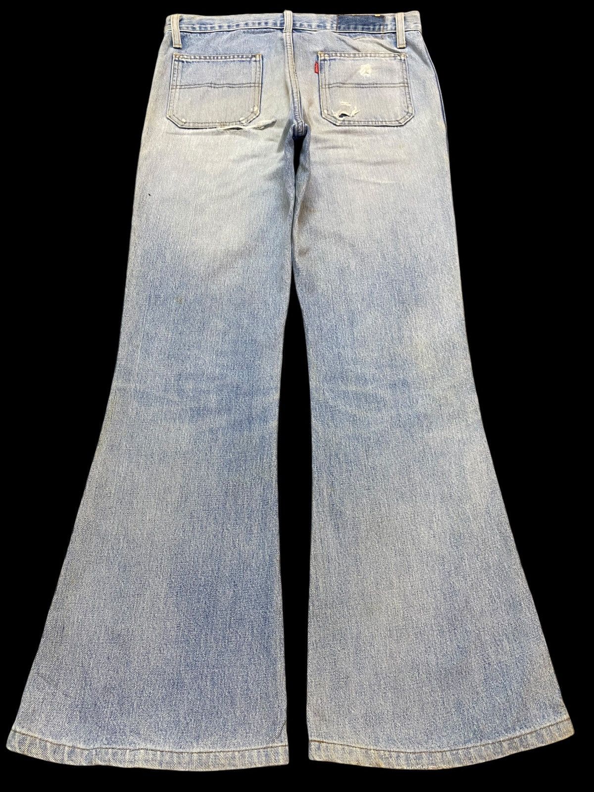Tornado Mart Vintage Big John 70’s Fade Grunge Distressed Flare Jeans Size US 32 / EU 48 - 2 Thumbnail