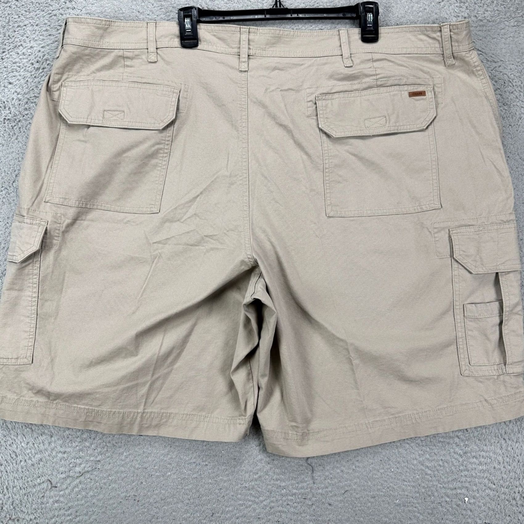Chaps Chaps Cargo Shorts Mens 50 Beige Flat Front Pocket Stretch Utility Safari Hiking Pants Shorts Size US 34 / EU 50 - 2 Thumbnail