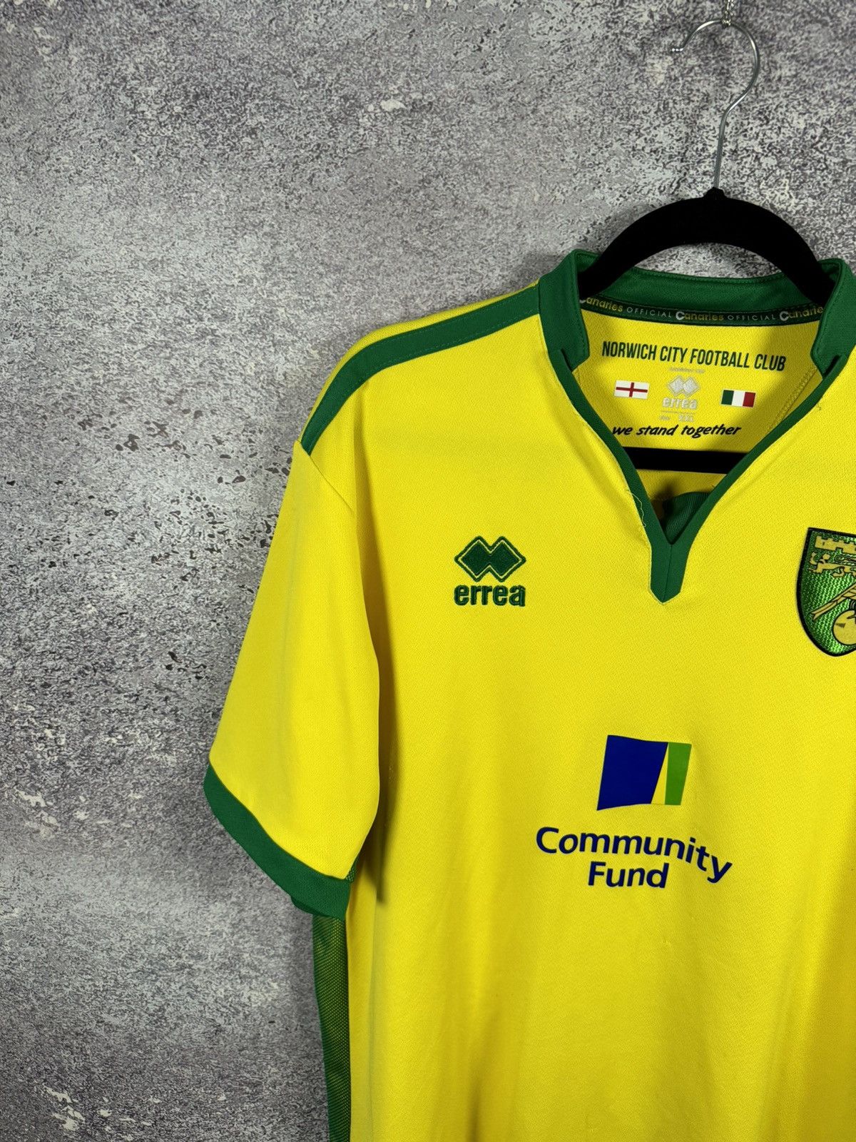 Errea × Vintage Vintage Norwich City 2016/17 Errea Soccer Jersey Blokcore Size US XXL / EU 58 / 5 - 4 Thumbnail