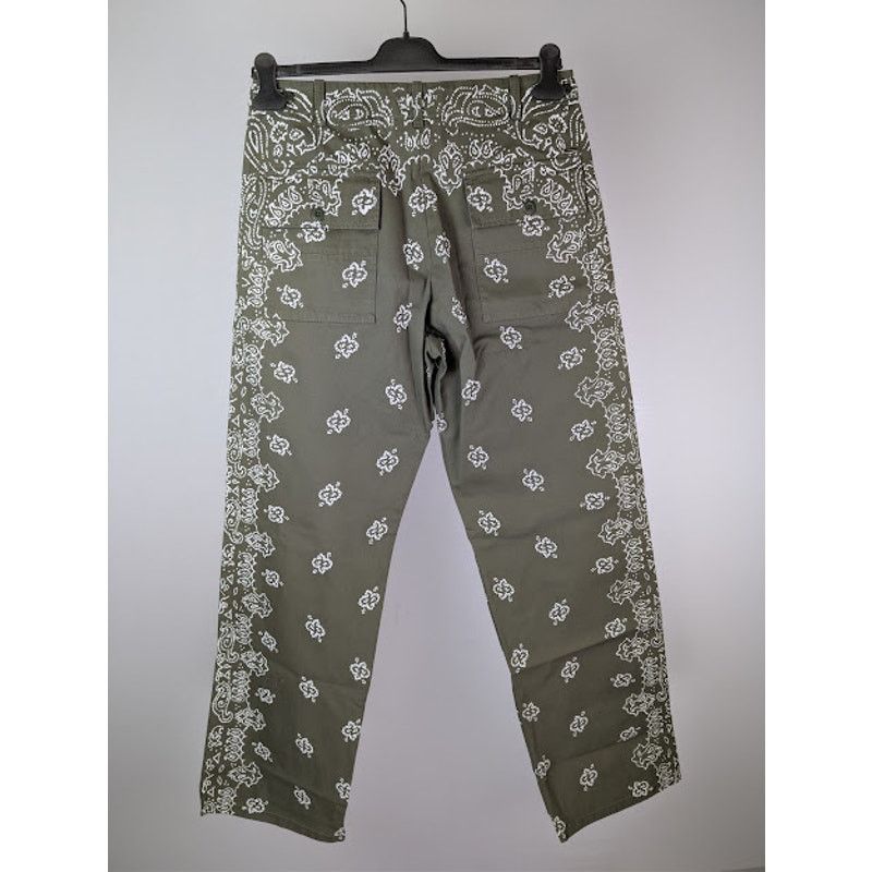 Amiri o1rshd1 Bleached Bandana Field Pants in Olive Green Size US 32 / EU 48 - 10 Thumbnail