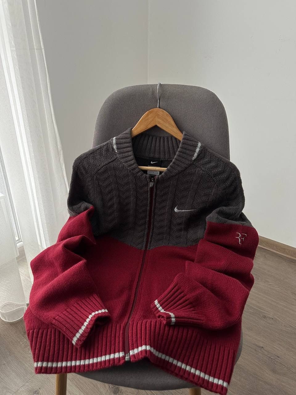 Nike × Vintage Vintage Nike Premier Roger Federer Team Red Sweater Size US S / EU 44-46 / 1 - 10 Thumbnail