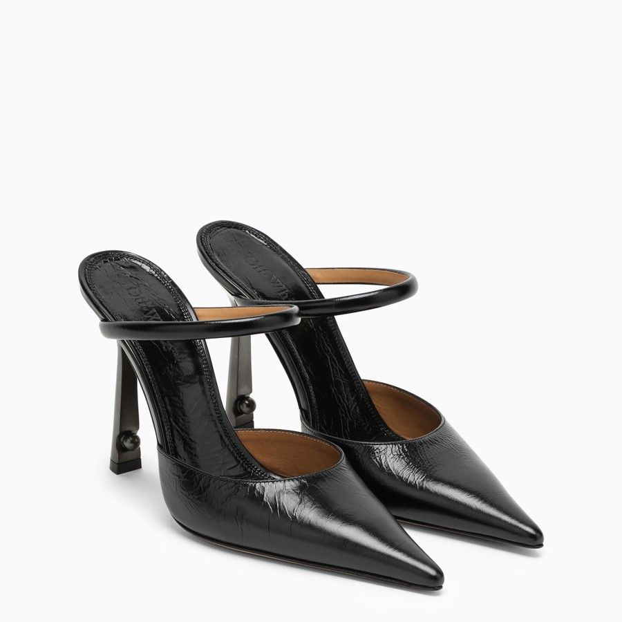 Off-White o1d2blof0924 Lollipop Leather Slingback in Black Size US 6 / IT 36 - 2 Thumbnail