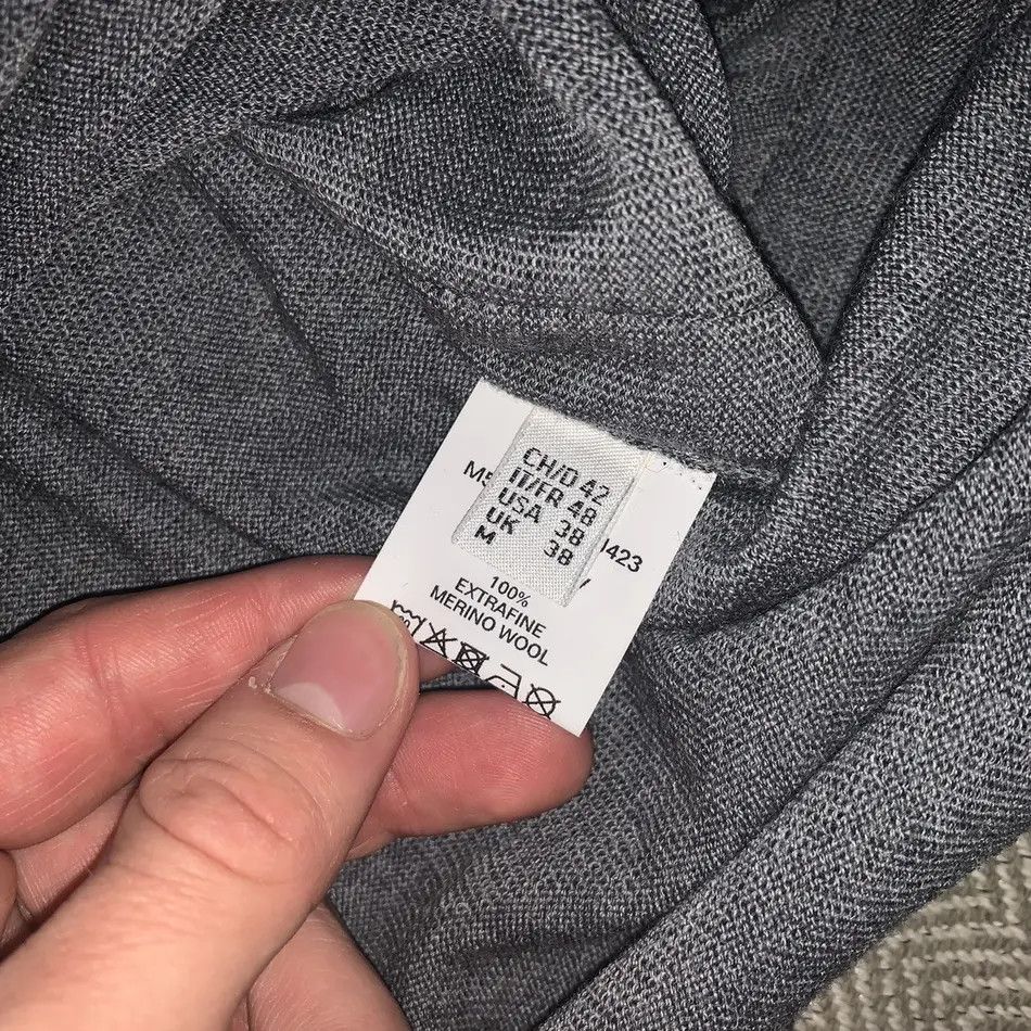 Bally BALLY Taped Wool Crewneck Grey M Size US M / EU 48-50 / 2 - 6 Thumbnail