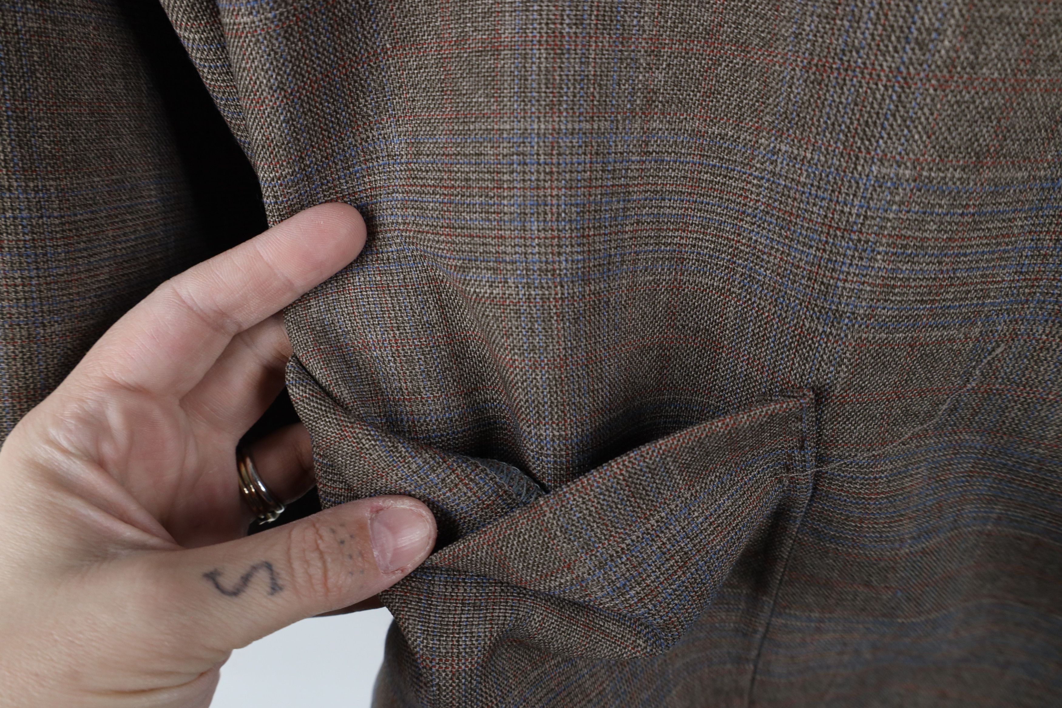 Vintage Vintage 90s Streetwear One Button Blazer Jacket Plaid USA Size XXL / US 16-18 / IT 52-54 - 7 Thumbnail