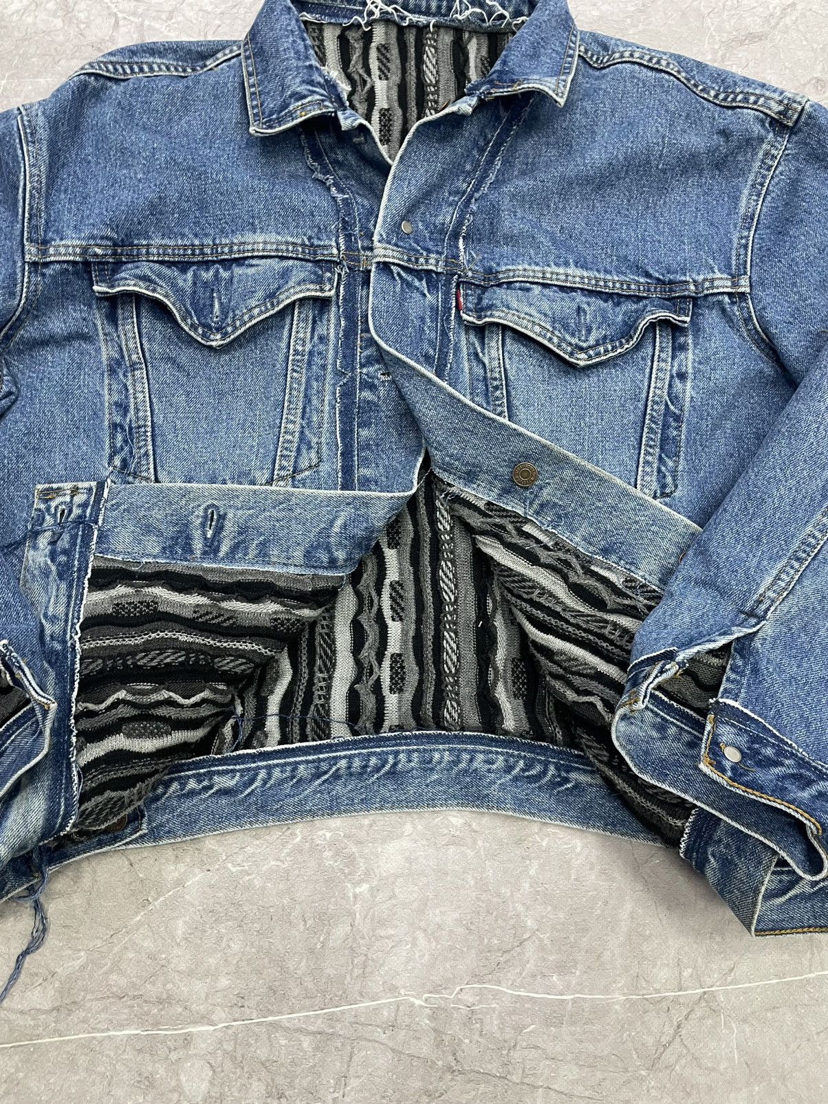 Coogi × Levi's Vintage Clothing RARE LEVIS 1of1 COOGI SWEATER REWORKED REVESIBLE JACKET Size US L / EU 52-54 / 3 - 13 Thumbnail