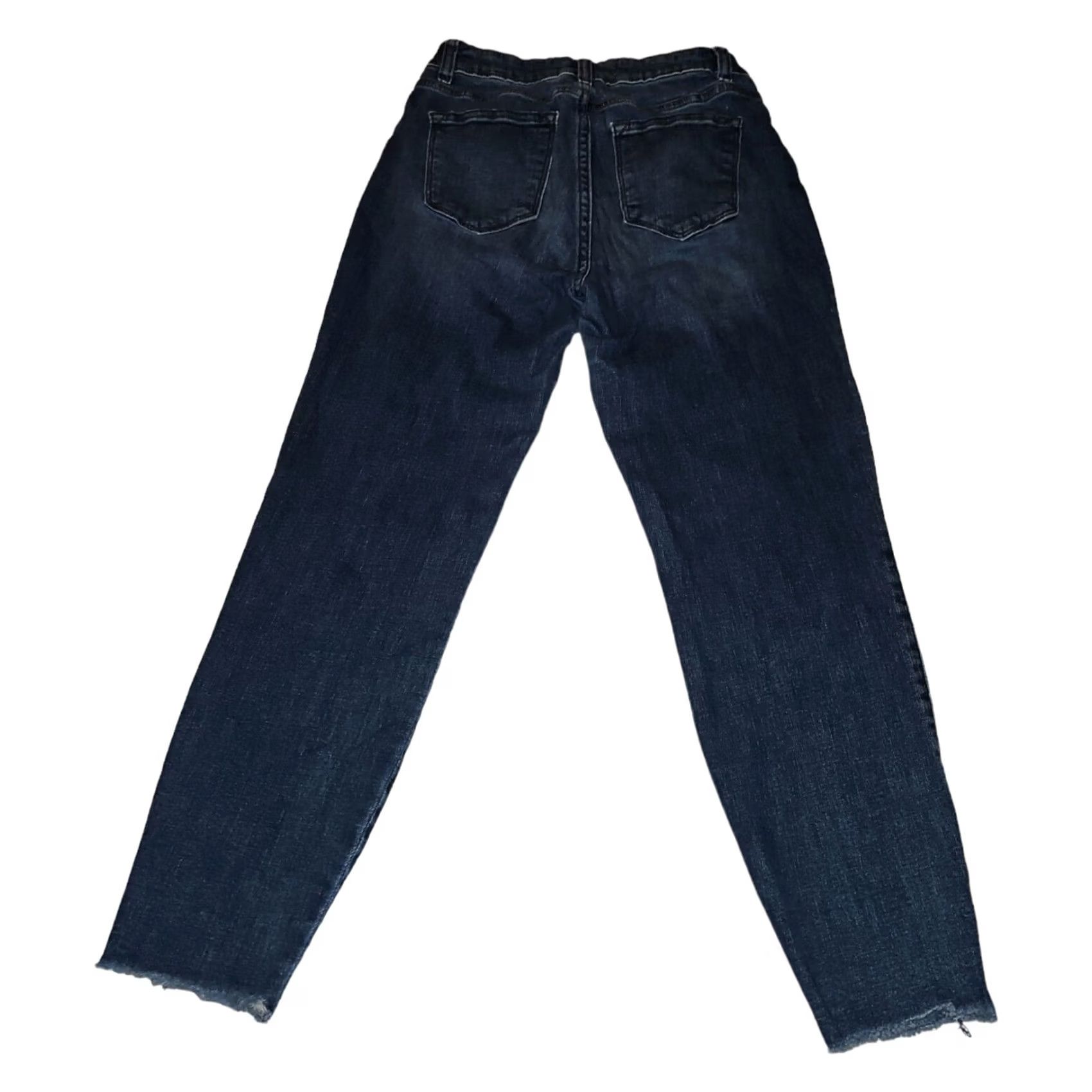 Vintage Kancan Jeans 7/27 Mid-Rise Ankle Slit 5-Pocket Denim Blue Juniors 26 in Cotton Spandex Womens Jeans KC8558M Size 28" / US 6 / IT 42 - 8 Thumbnail