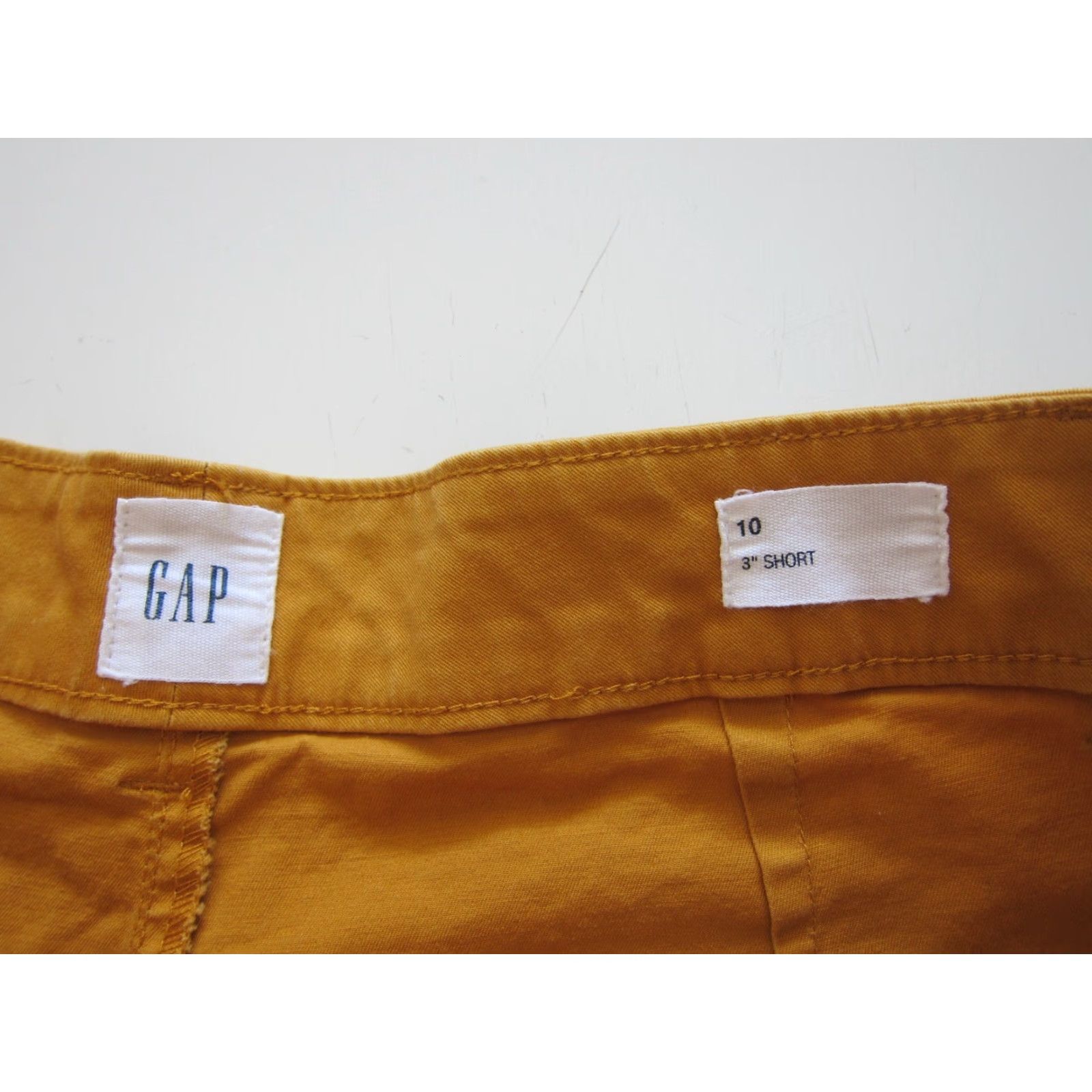Gap Gap Mustard Yellow Orange Cotton Stretch Pocket Chino 3" Short Women 10 Size 32" / US 10 / IT 46 - 4 Thumbnail
