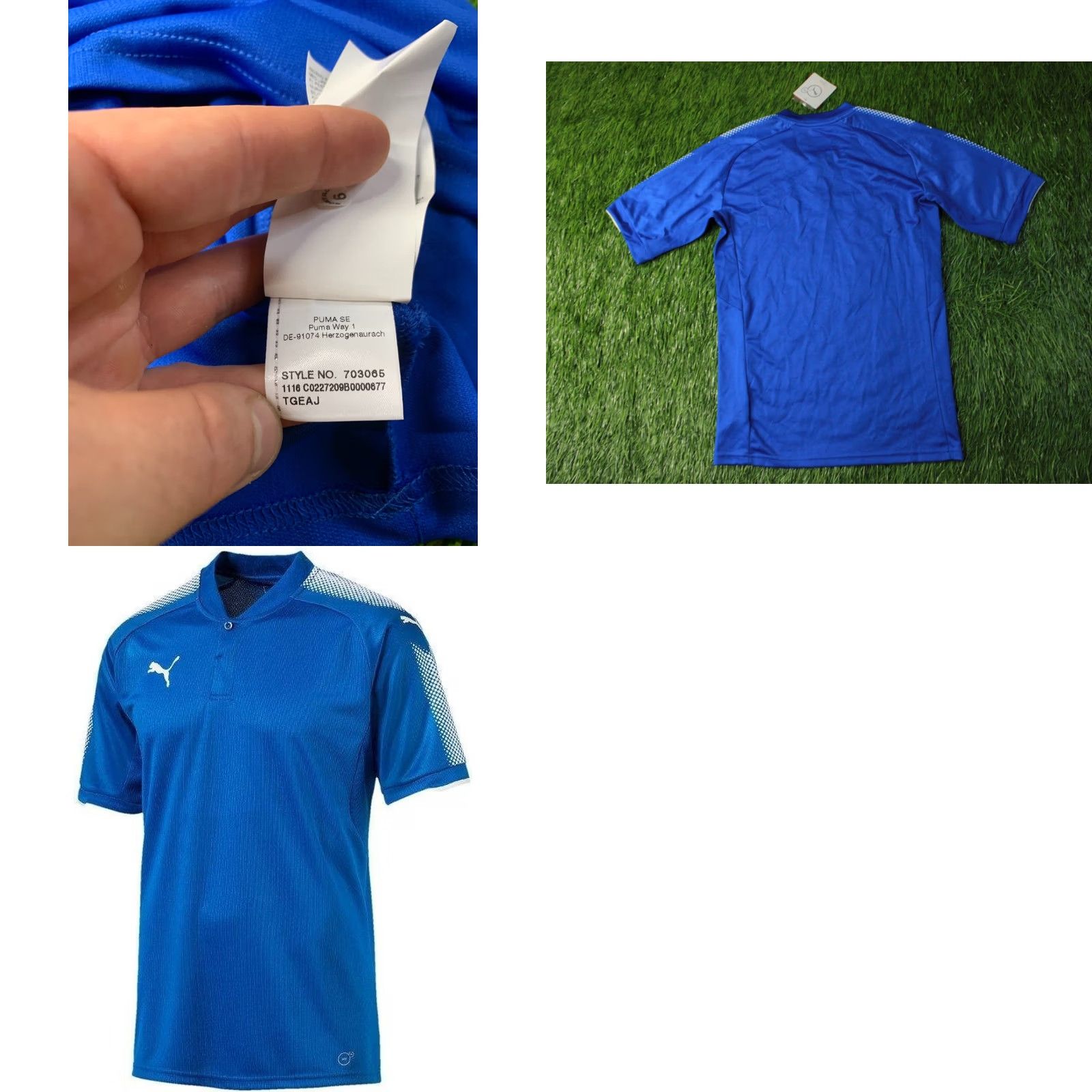 Puma PUMA Striker DryCell Original Men Football Shirt Jersey Tee XS White Royal Short Sleeve Sports Shirt Size US XS / EU 42 / 0 - 8 Thumbnail