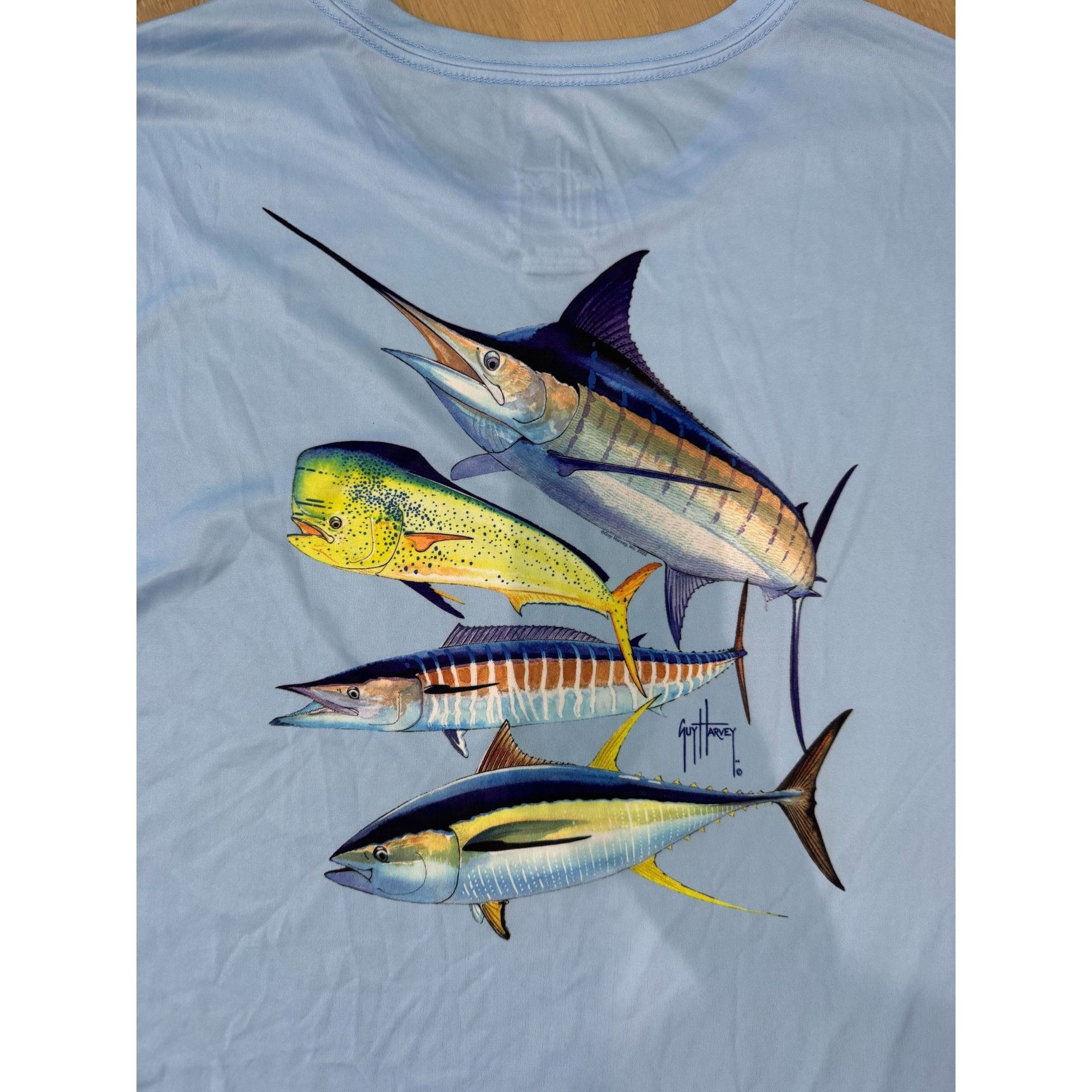 Guy Harvey GUY HARVEY Men's UPF 30 Sun Performance Long Sleeve Shirt NW Size US XXL / EU 58 / 5 - 12 Thumbnail
