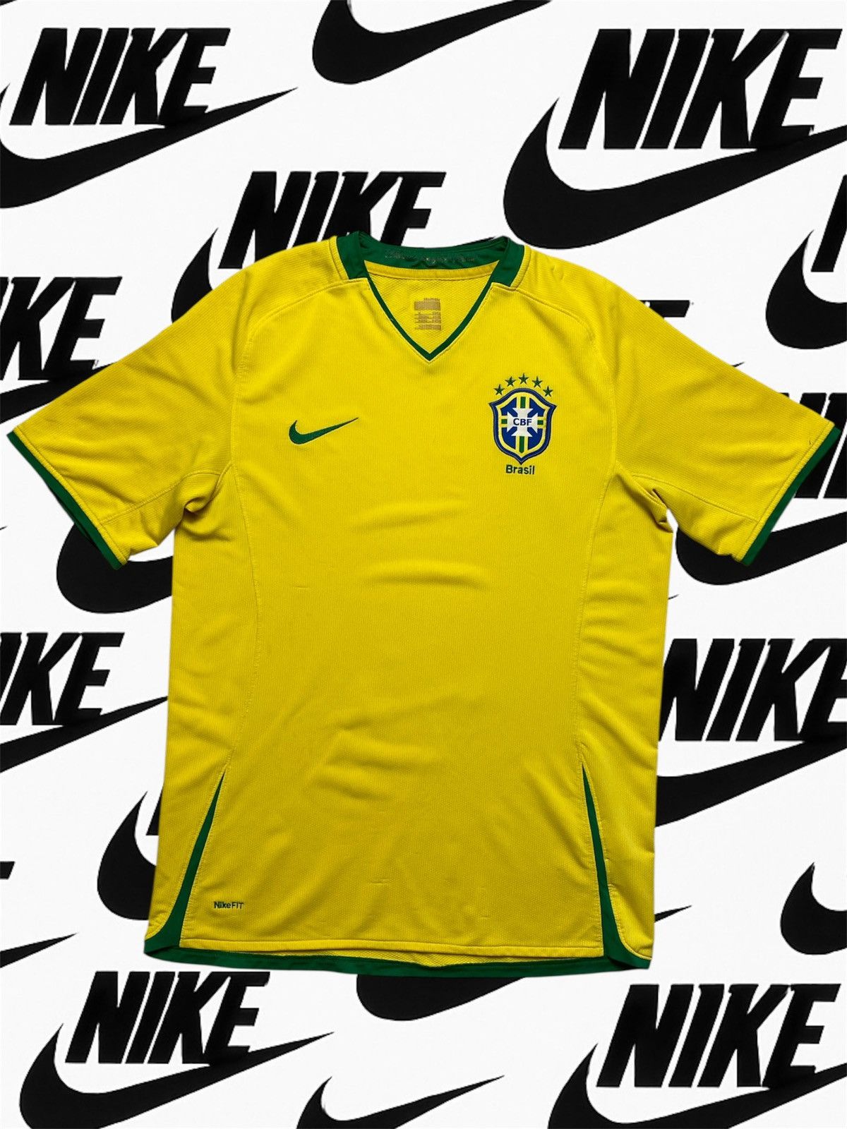 Nike Vintage Nike Brazil jersey tee Brasil Size US M / EU 48-50 / 2 - 1 Thumbnail