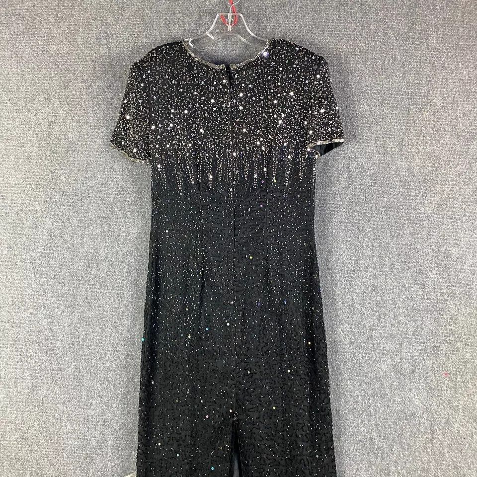 pisarro beaded dress Stenay Size 12 100% Silk Dress – Oh She Thrifts