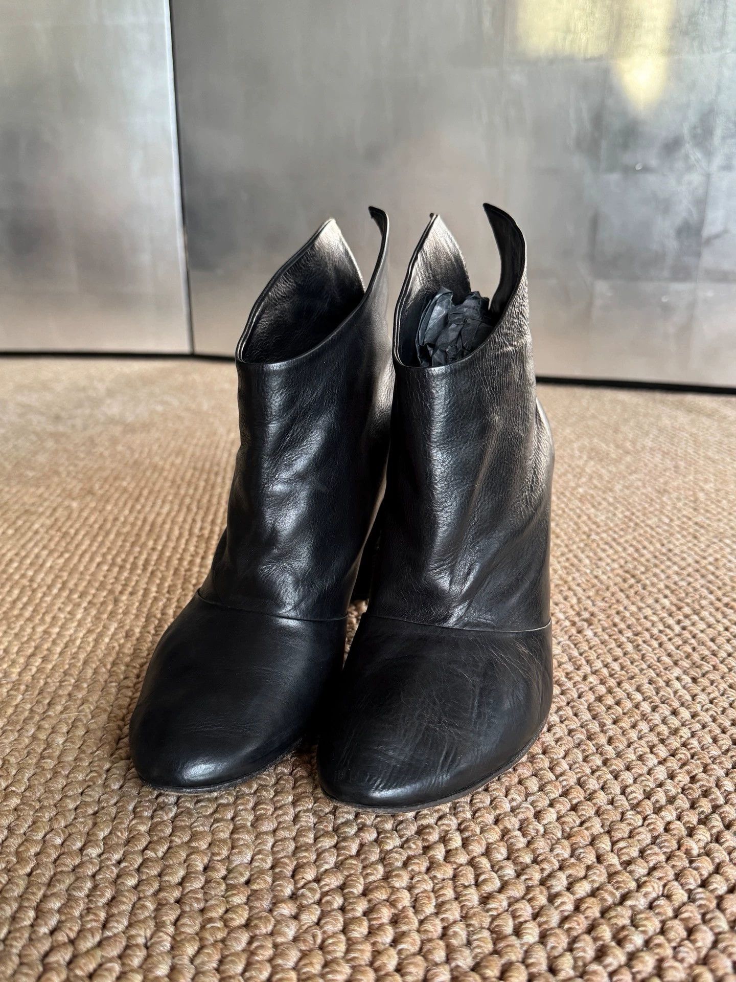 Other Vintage Italian Leather 8cm Heel High Heels Size US 8 / IT 38 - 9 Thumbnail
