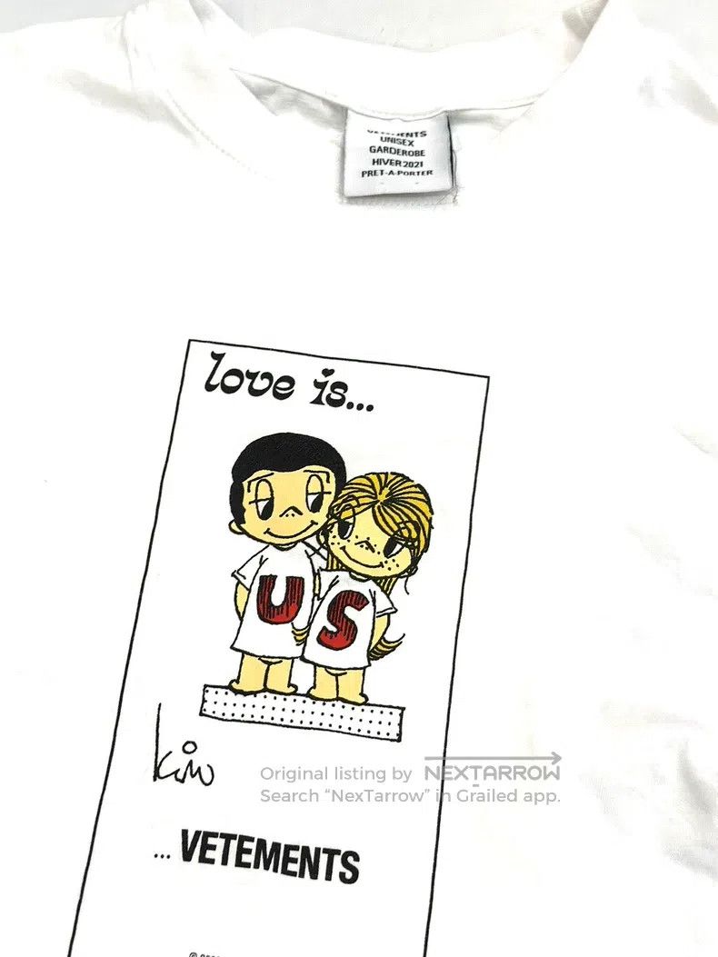 Vetements Vetements Cartoon Couple Portrait Short Sleeve Size US XS / EU 42 / 0 - 2 Thumbnail