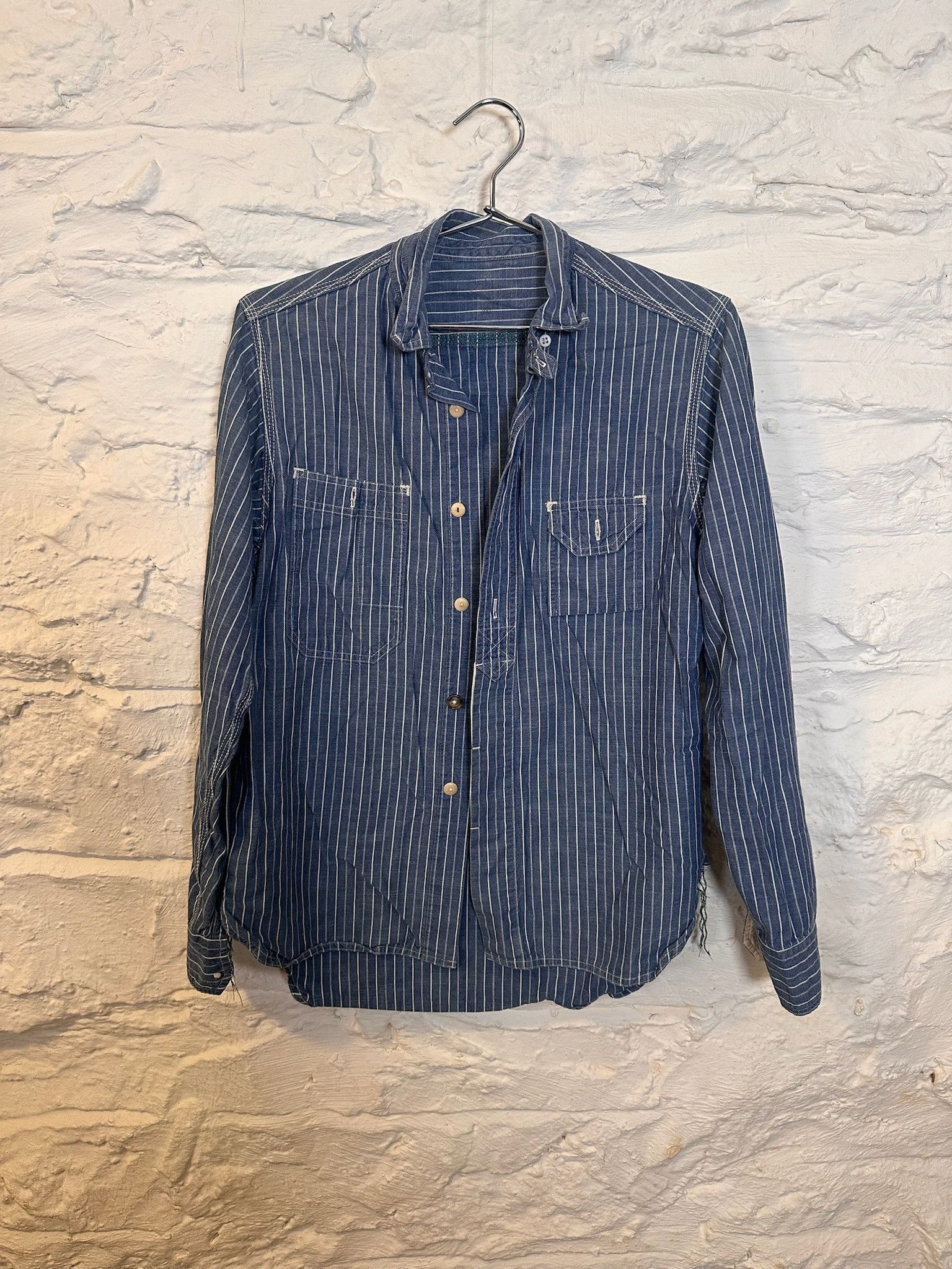 Sunny Sports Blue and white stripe long sleeve button down Size US S / EU 44-46 / 1 - 1 Thumbnail