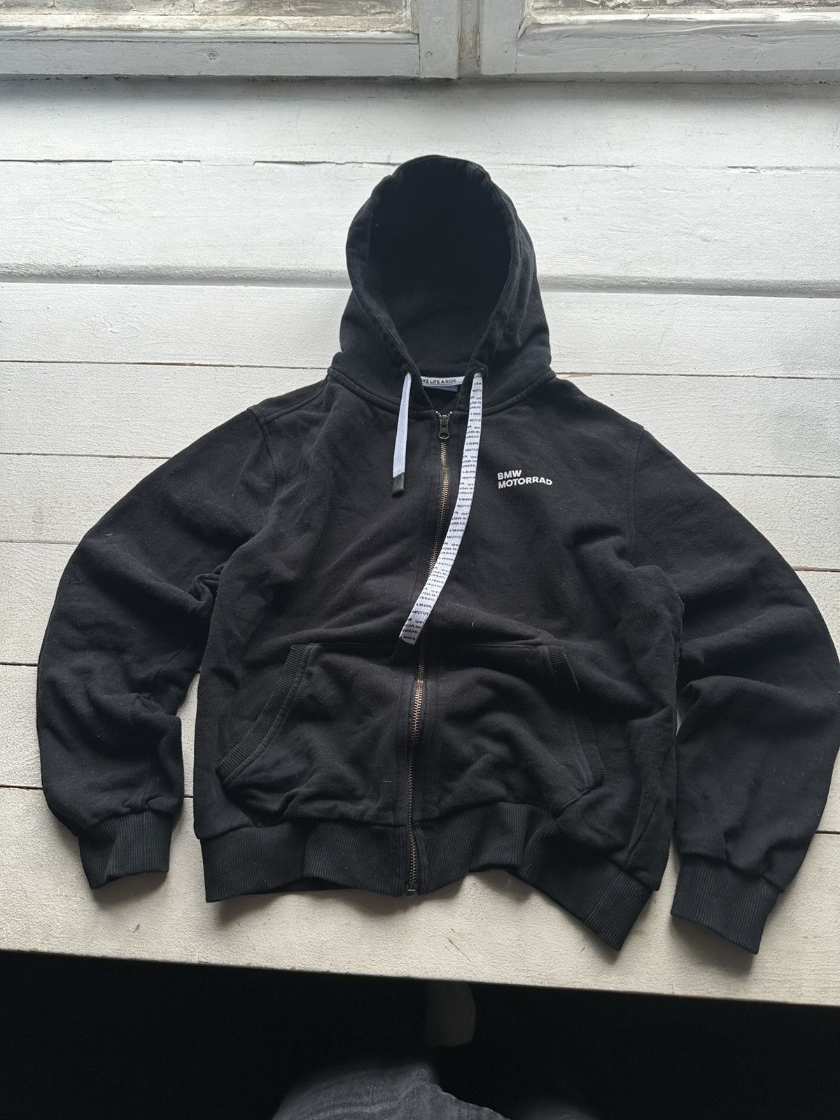 Vintage 🚨RARE BMW MOTORRAD BIG LOGO ZIP HOODIE RACING Size US S / EU 44-46 / 1 - 1 Thumbnail