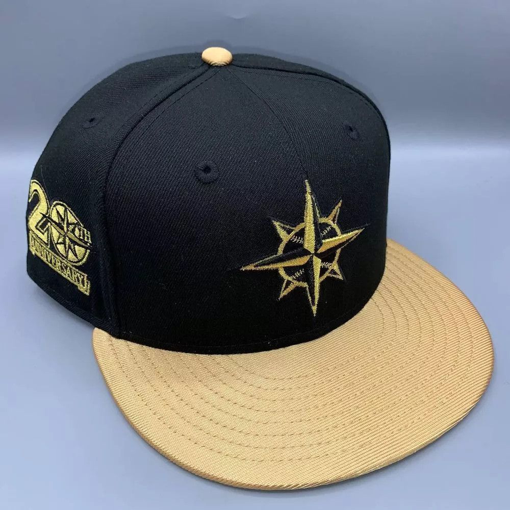 New Era Seattle Mariners Hat Men 7 5/8 20th Anniversary Fitted Cap Size ONE SIZE - 1 Thumbnail