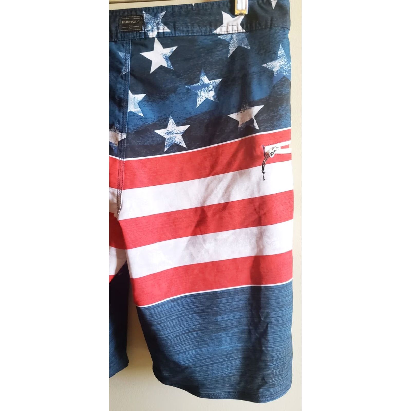 Burnside Burnside Mens Board Shorts Swim Trunks Sz 32x10 American Flag Patriotic No Liner Size US 32 / EU 48 - 7 Thumbnail