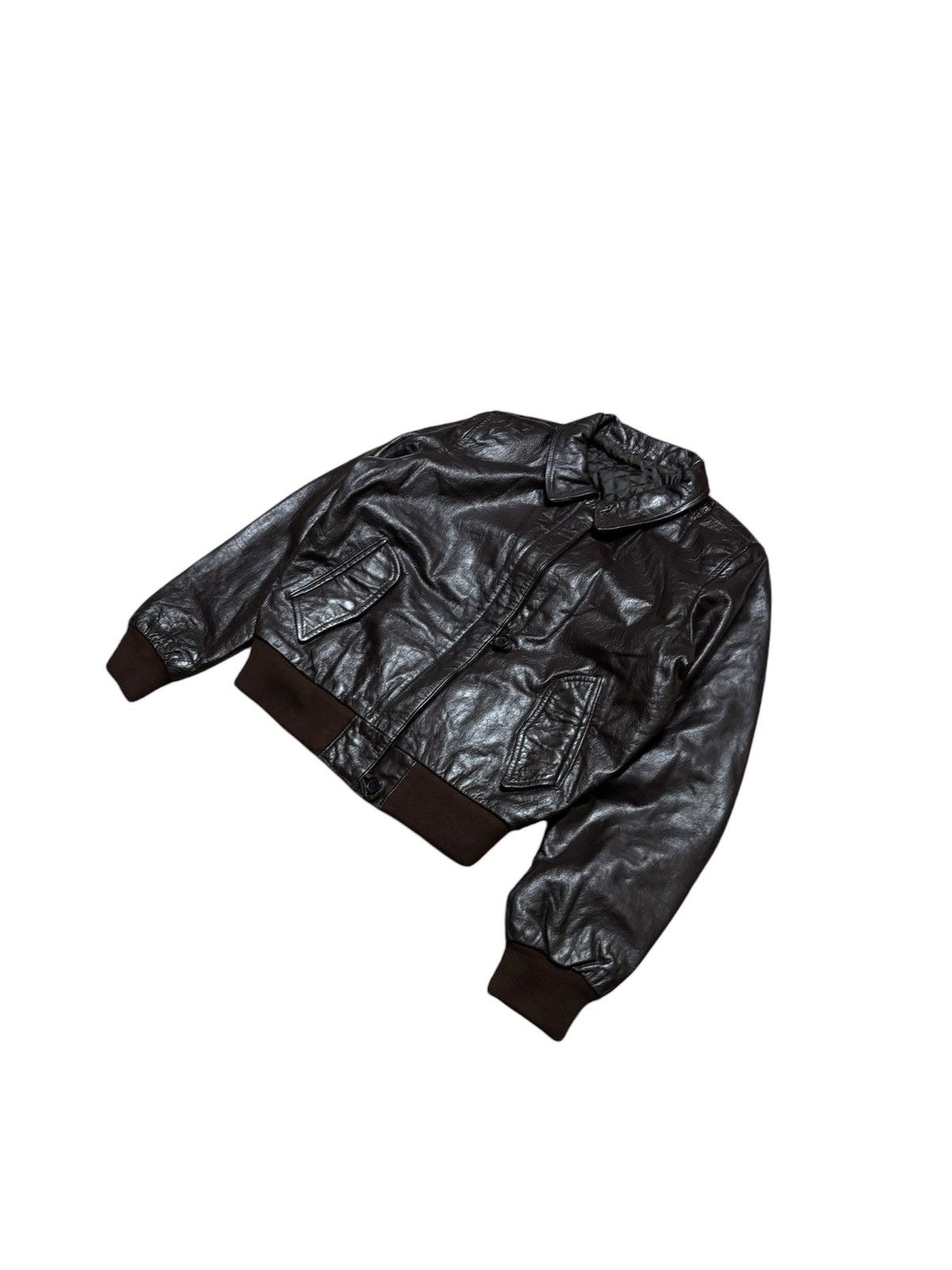 Vintage CWU Leather bomber jacket Size M / US 6-8 / IT 42-44 - 2 Thumbnail