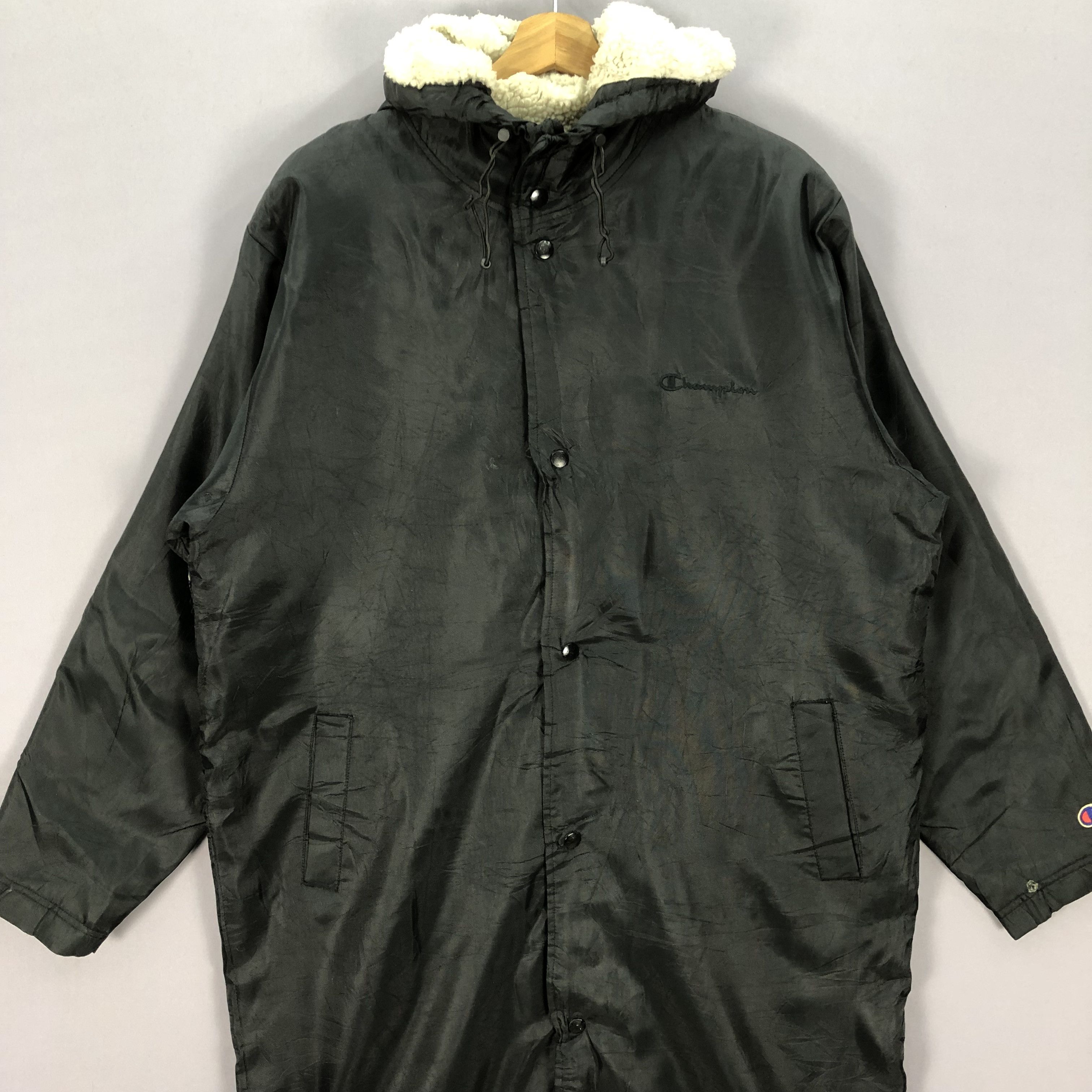 Champion Vintage Champion Windbreaker Fleece Hoodie Coach Jacket Size US L / EU 52-54 / 3 - 5 Thumbnail
