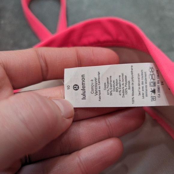 Lululemon Lululemon Deep Sea Swim Top C Cup Pink Highlight Size 10 Size L / US 10 / IT 46 - 6 Thumbnail