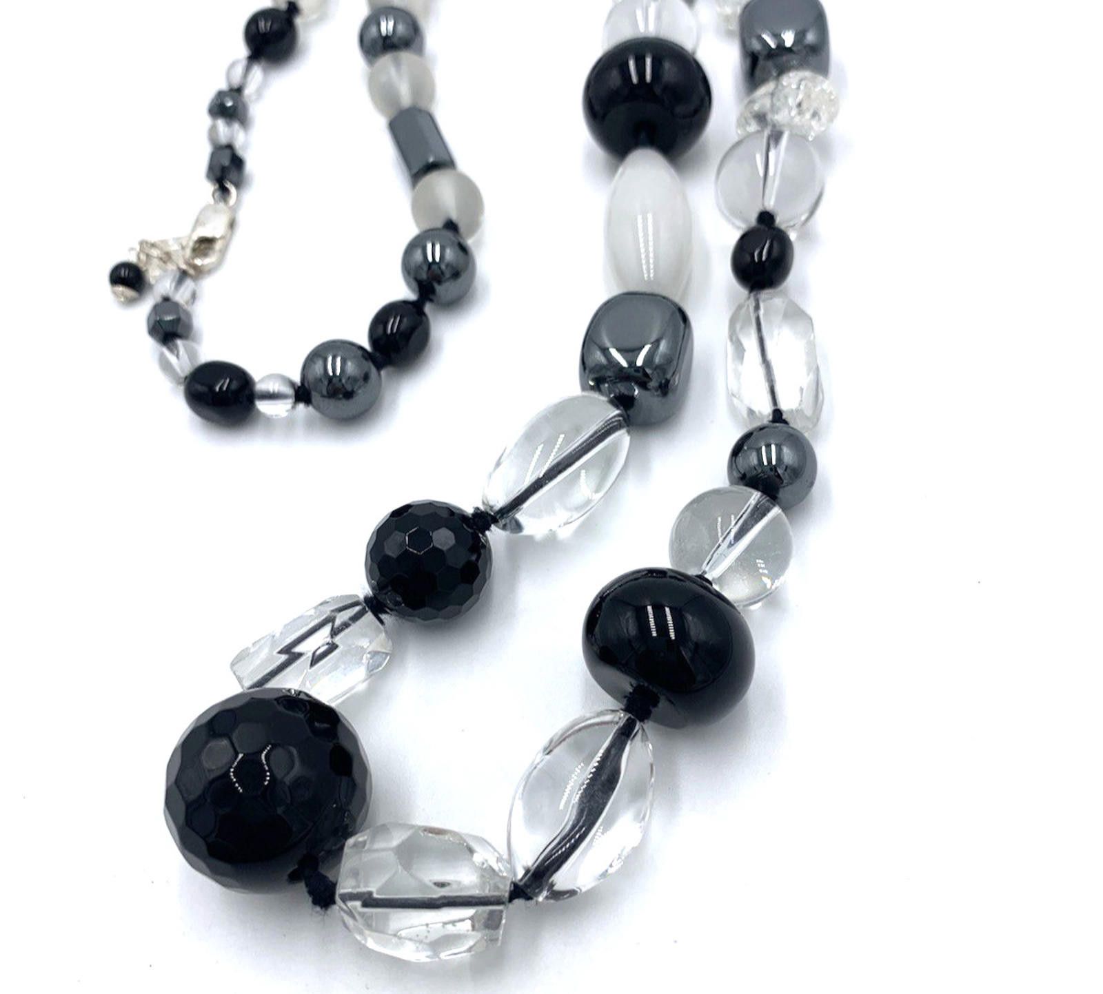 Other Nate & Etan Agate Crystal Hematite Sterling Silver Necklace Size ONE SIZE - 3 Thumbnail
