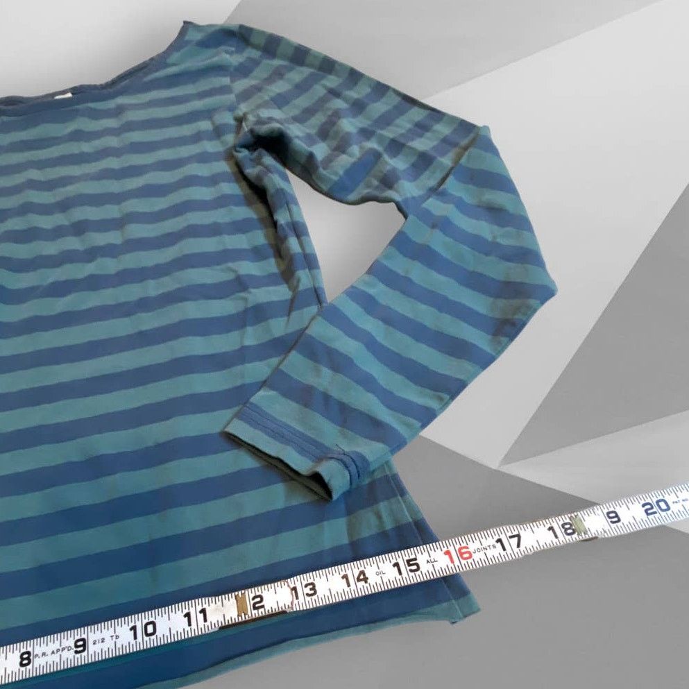 Jane's Addiction Matilda Jane Teal Blue Striped Long Sleeve T-Shirt Size M Size M / US 6-8 / IT 42-44 - 3 Thumbnail
