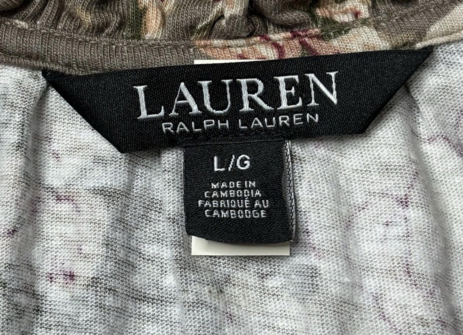Lauren Ralph Lauren Lauren Ralph Lauren Top Women's L Black Label Floral Linen Size L / US 10 / IT 46 - 2 Thumbnail