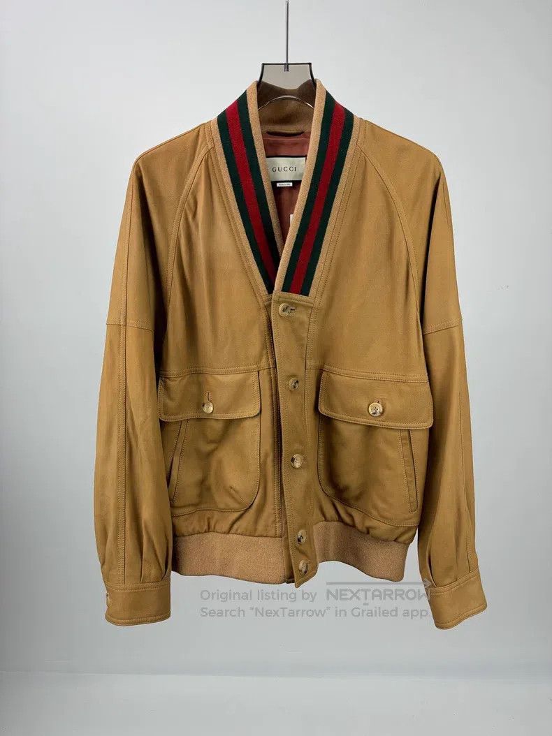 Gucci Gucci Striped collar sheepskin jacket Size US M / EU 48-50 / 2 - 1 Thumbnail