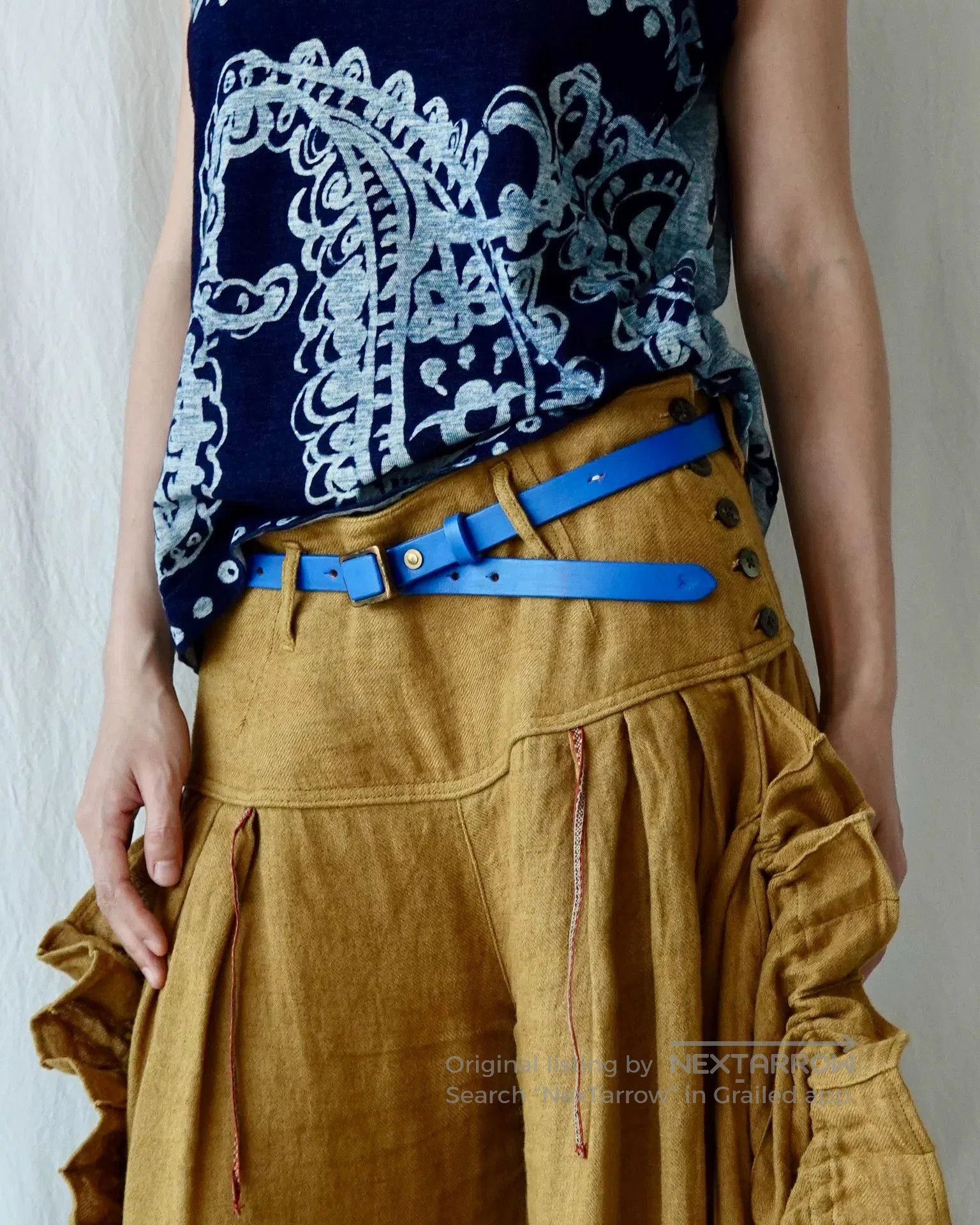 Kapital KAPITAL Blue Metal Leather Belt. Size ONE SIZE - 1 Thumbnail
