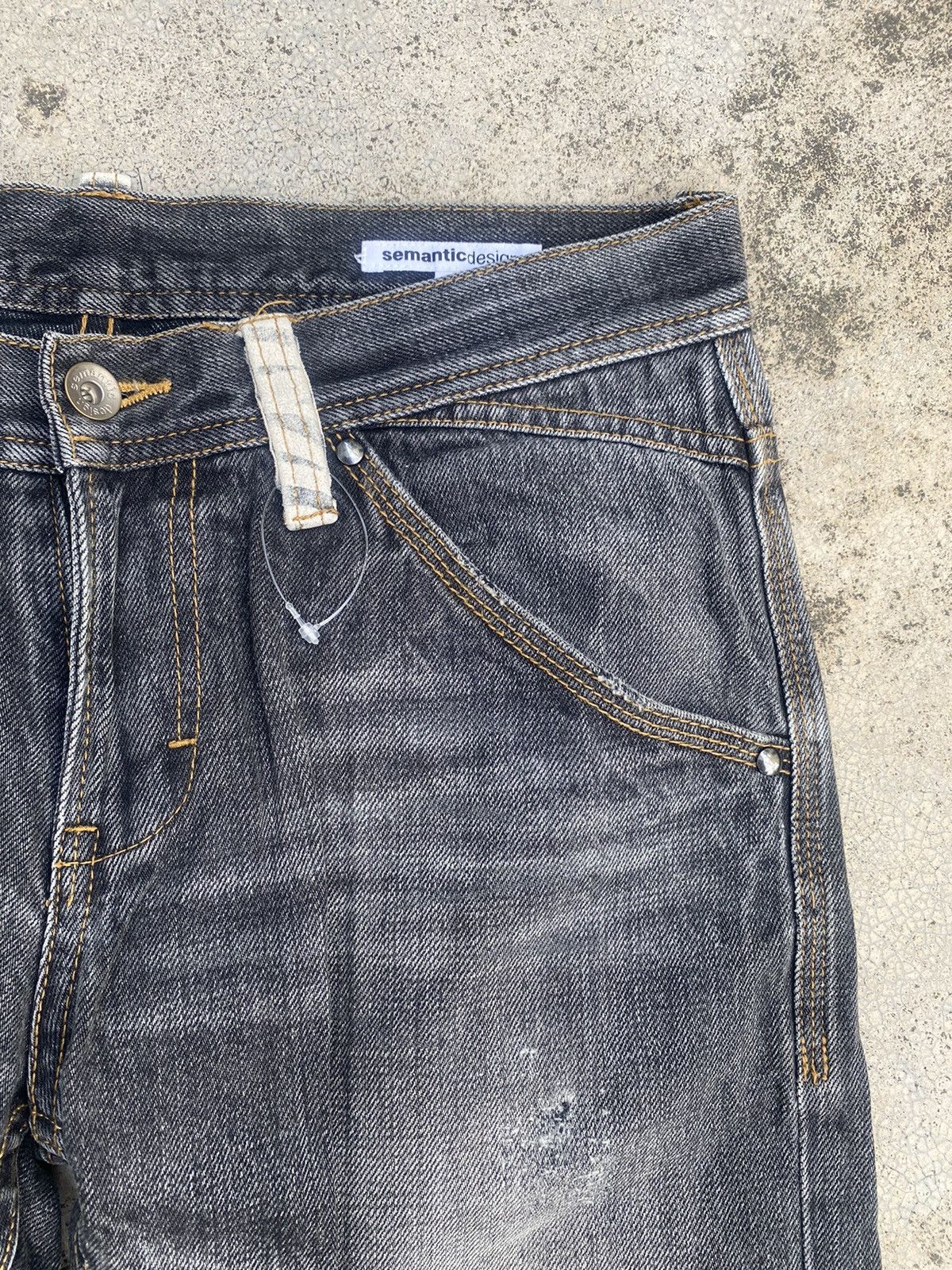 If Six Was Nine Japanese Brand Semantic Clawmark Straightcut Denim Jeans Size US 31 - 3 Thumbnail
