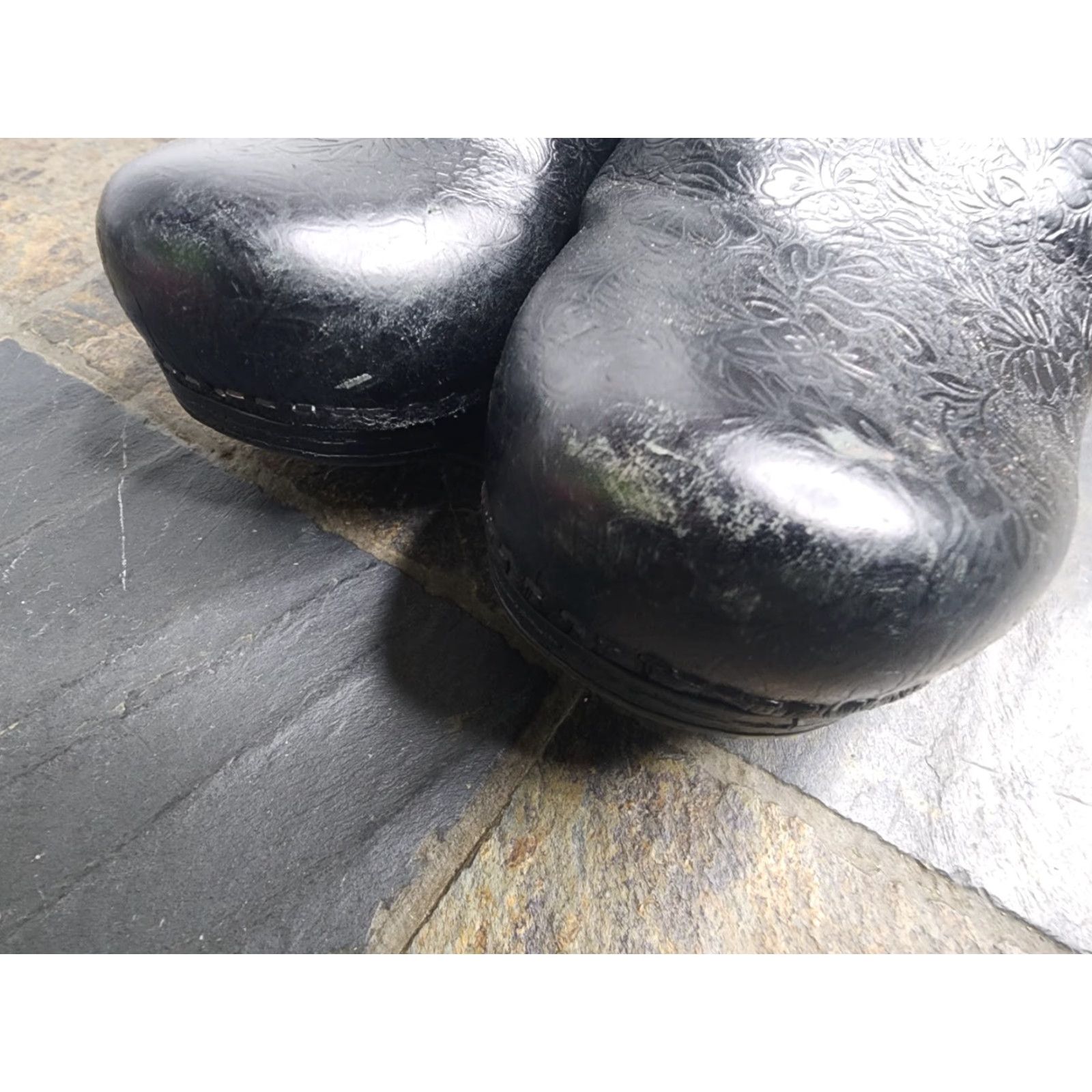 Dansko VINTAGE Dansko Professional Women's Leather Clogs Black 7.5 US 38 EU Size Comfort Shoes Mens Womens Girl Boys Size ONE SIZE - 2 Thumbnail