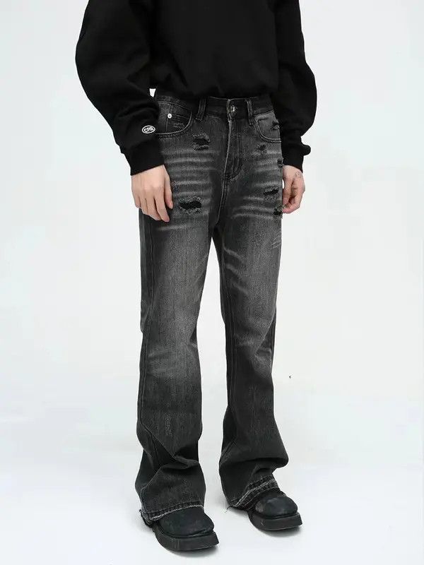 Japanese Brand Pepper x Reiko Black High Street Vintage Loose Fit Jeans Size US 33 - 1 Thumbnail