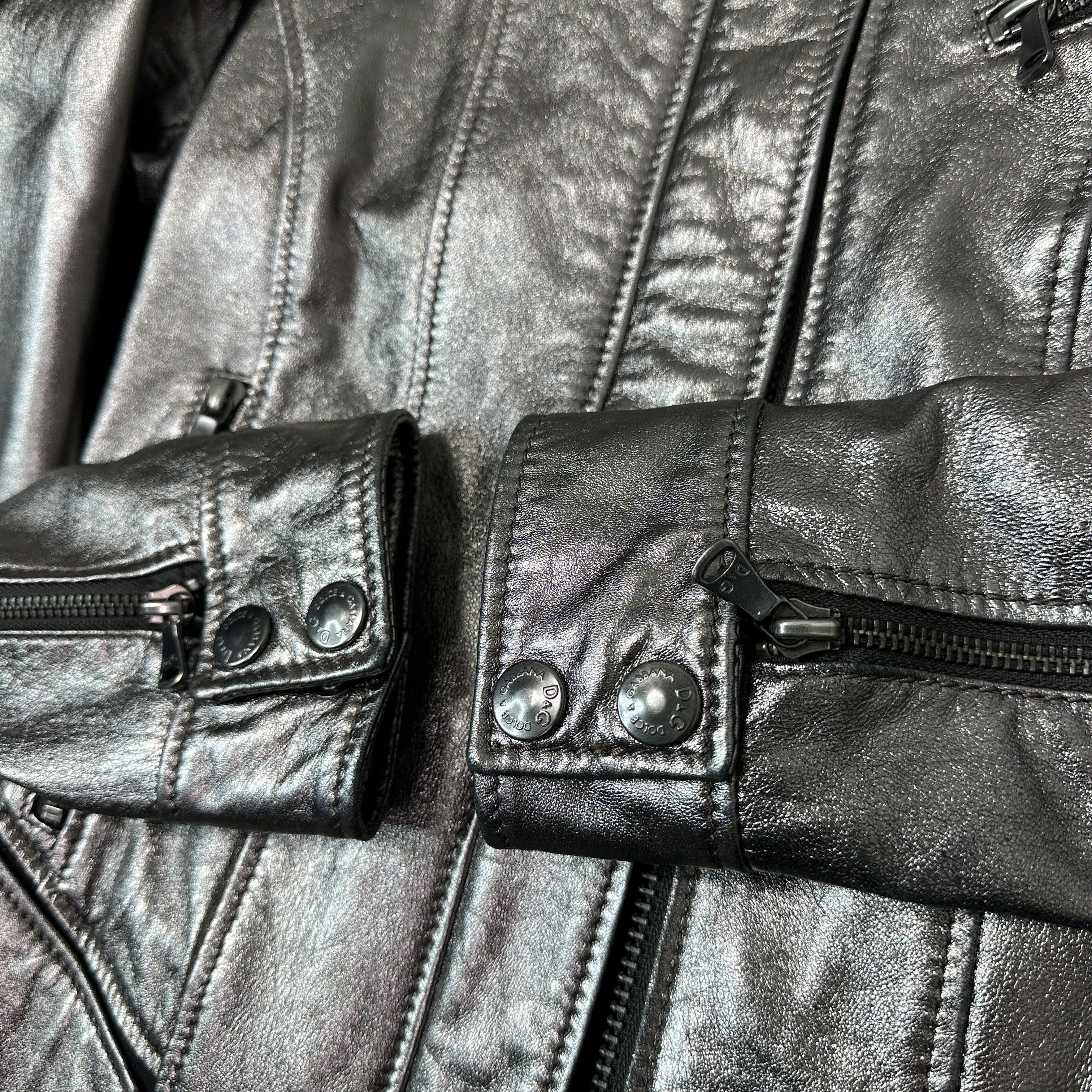 Dolce & Gabbana Vintage Leather Buckle Fitted Dolce&Gabbana Jacket 00s Size S / US 4 / IT 40 - 4 Thumbnail