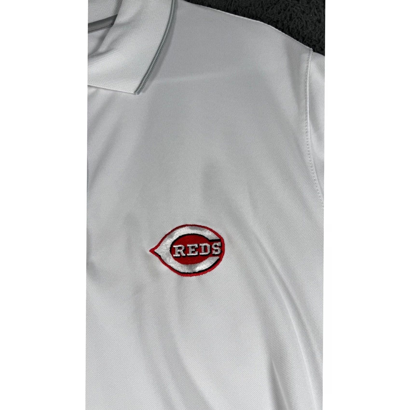 Vintage Antigua Cincinnati Reds Polo Shirt MLB Short Sleeve White Golf Mens M Size US M / EU 48-50 / 2 - 2 Thumbnail