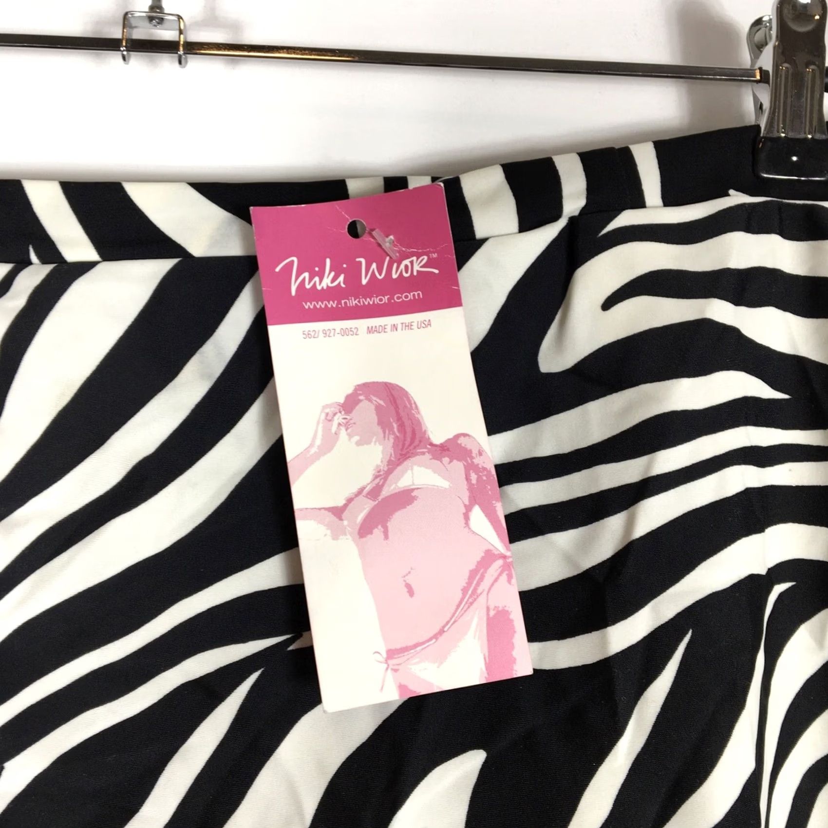 Vintage Vintage Niki Wior One Piece Swimsuit - Black White Zebra Size 38" / US 16 / IT 52 - 5 Thumbnail