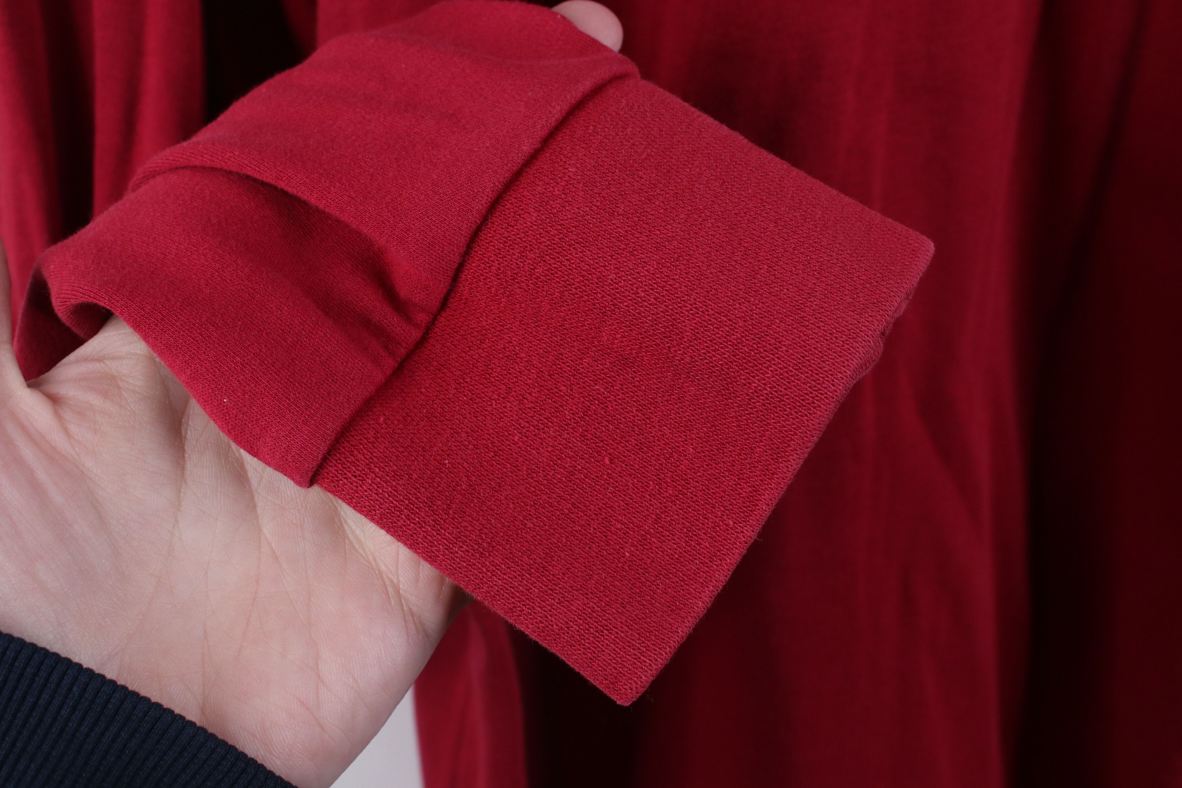Lands' End Vintage 90s Lands End Soft Cotton Long Sleeve Polo Shirt Red Size US L / EU 52-54 / 3 - 8 Thumbnail