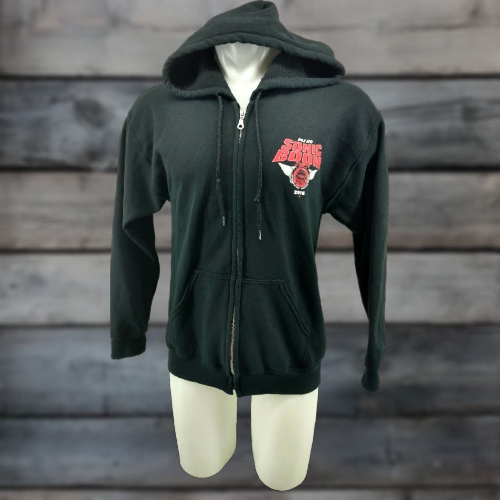 Gildan Sonic Boom Tour 2015 Five Finger Death Punch Size Medium Black Full-Zip Hoodie Size US M / EU 48-50 / 2 - 1 Thumbnail
