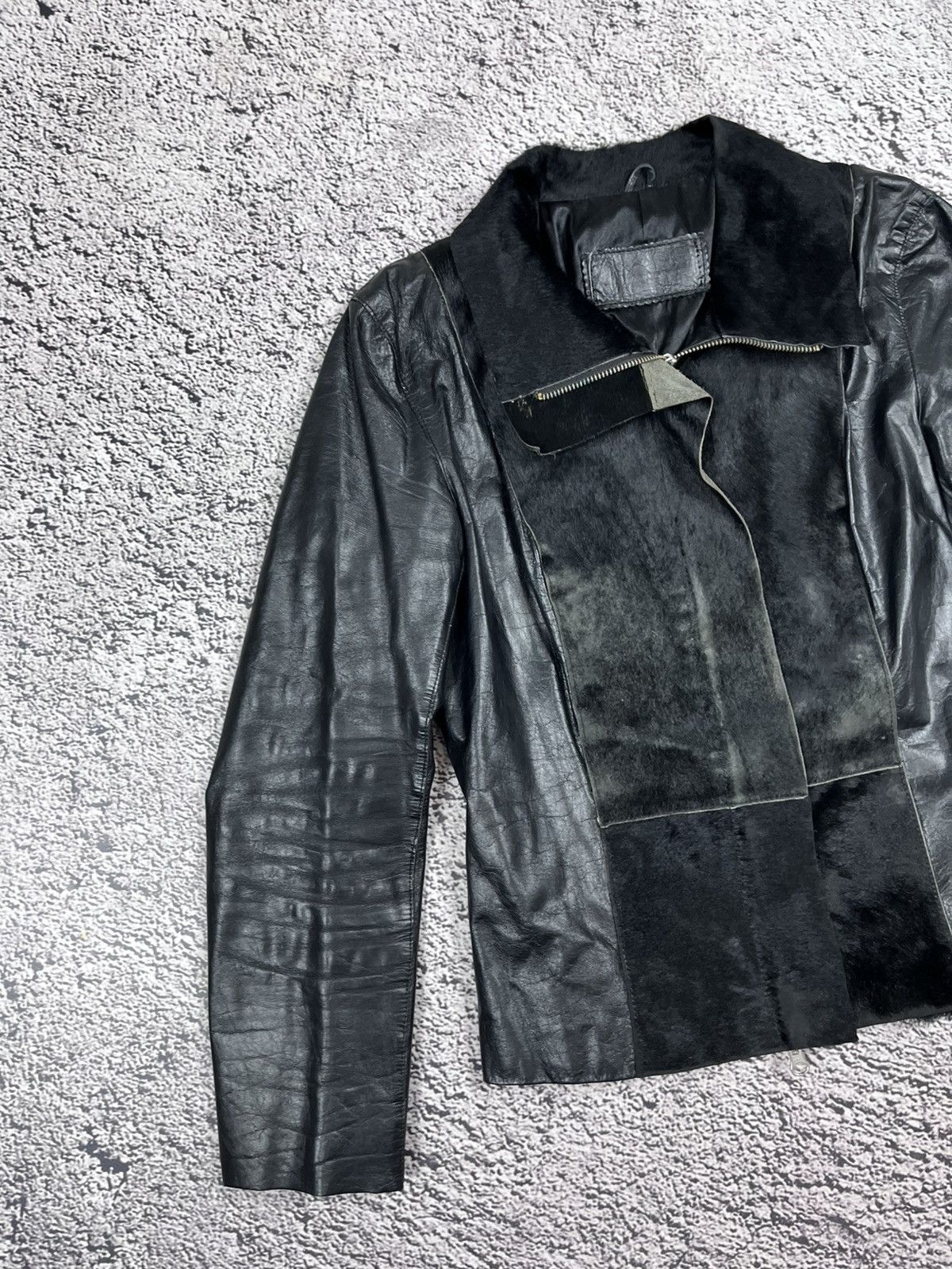 Japanese Brand Vintage Real Leather Patch Gothic Avantgarde Jacket Size S / US 4 / IT 40 - 2 Thumbnail