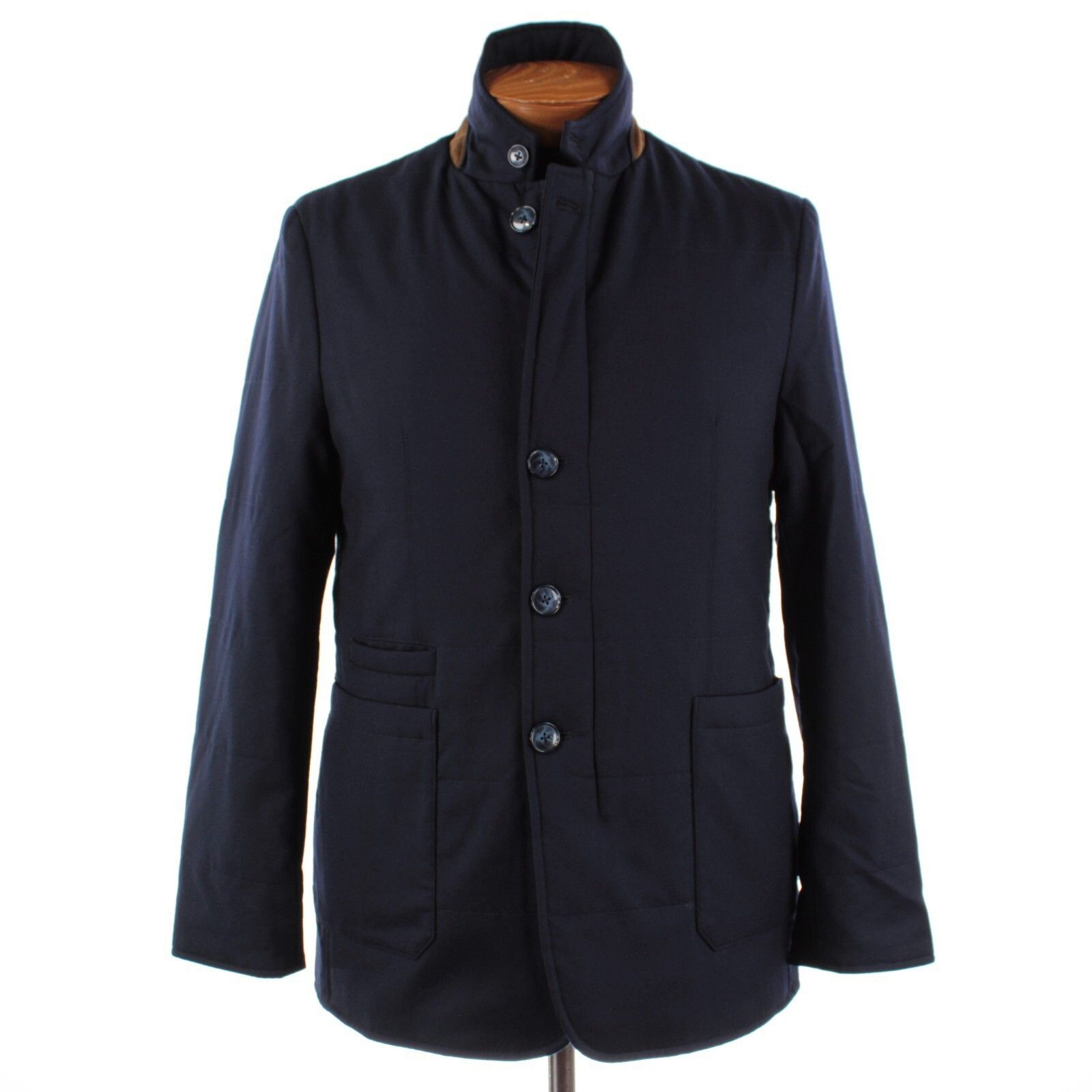Zanella Zanella Coat Size L US In Blue Wool Size US L / EU 52-54 / 3 - 1 Thumbnail