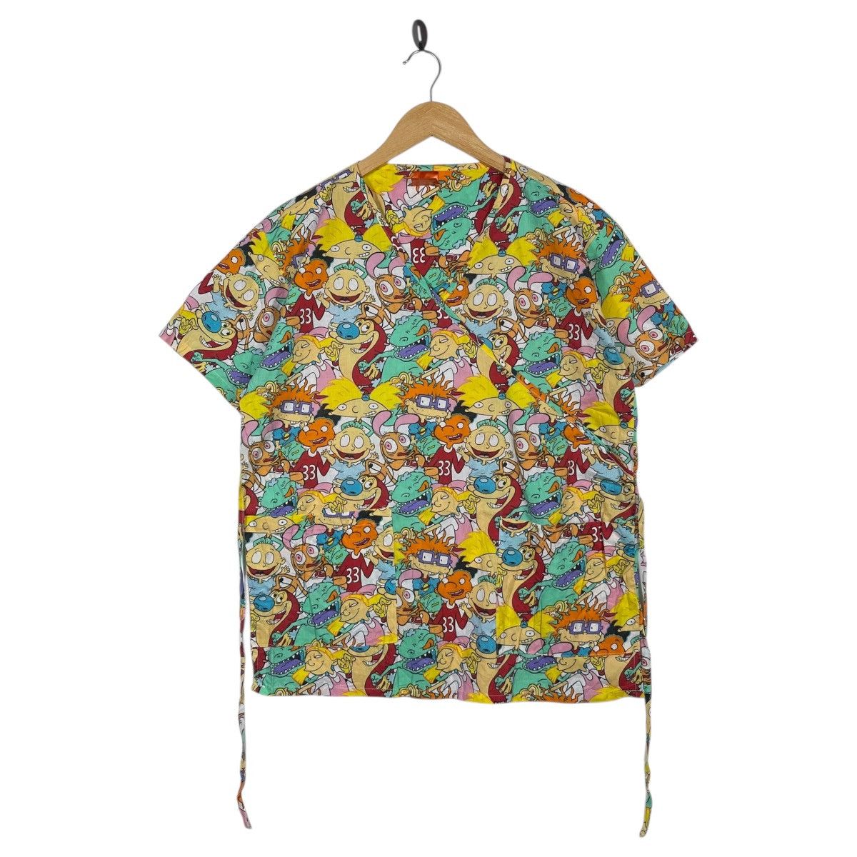Nickelodeon Nickelodeon Rugrats Ren & Stimpy All Over Print Scrub Top Size M / US 6-8 / IT 42-44 - 1 Thumbnail