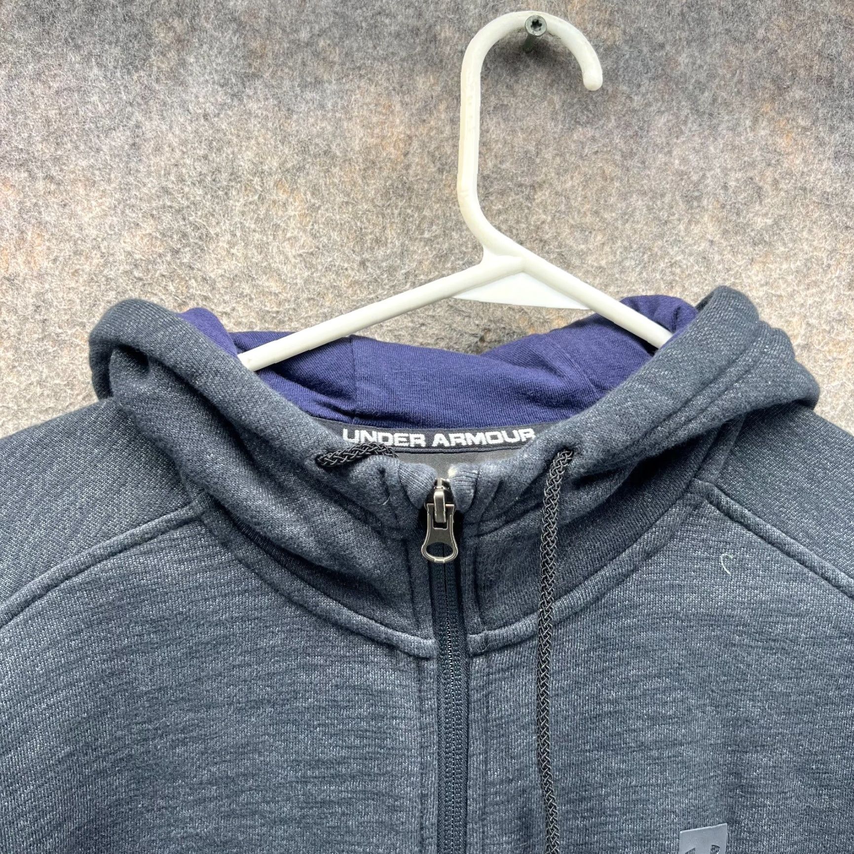 Under Armour VINTAGE Under Armour Sweater Men Medium Heather Gray Full Zip Hoodie Pullover Jacket Size US M / EU 48-50 / 2 - 5 Thumbnail