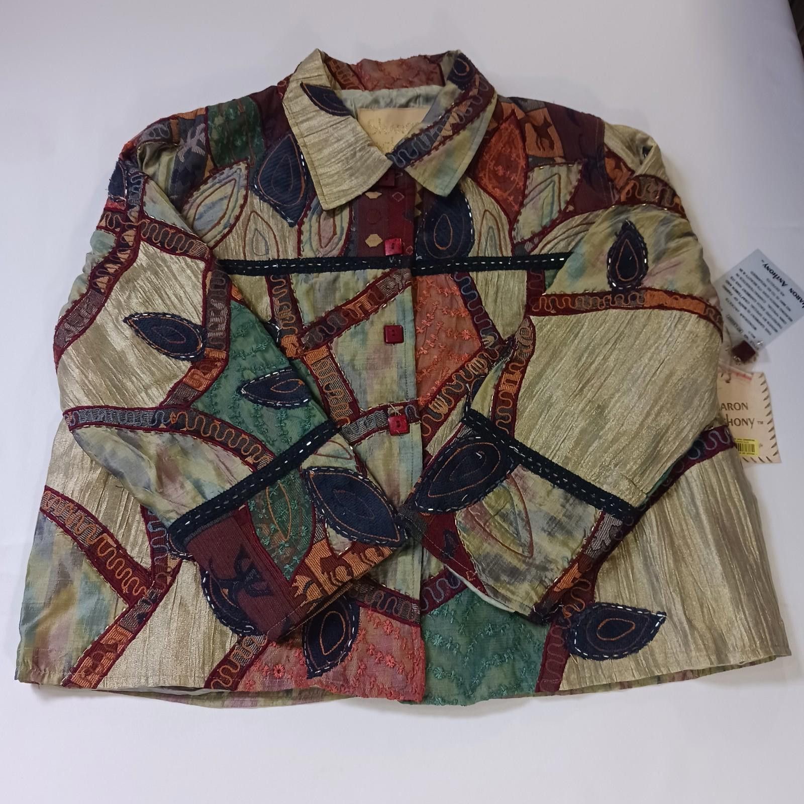 Other Sharon Anthony R7-L5320T Women's Silk Blend Jacket Size 1X Size XL / US 12-14 / IT 48-50 - 1 Thumbnail