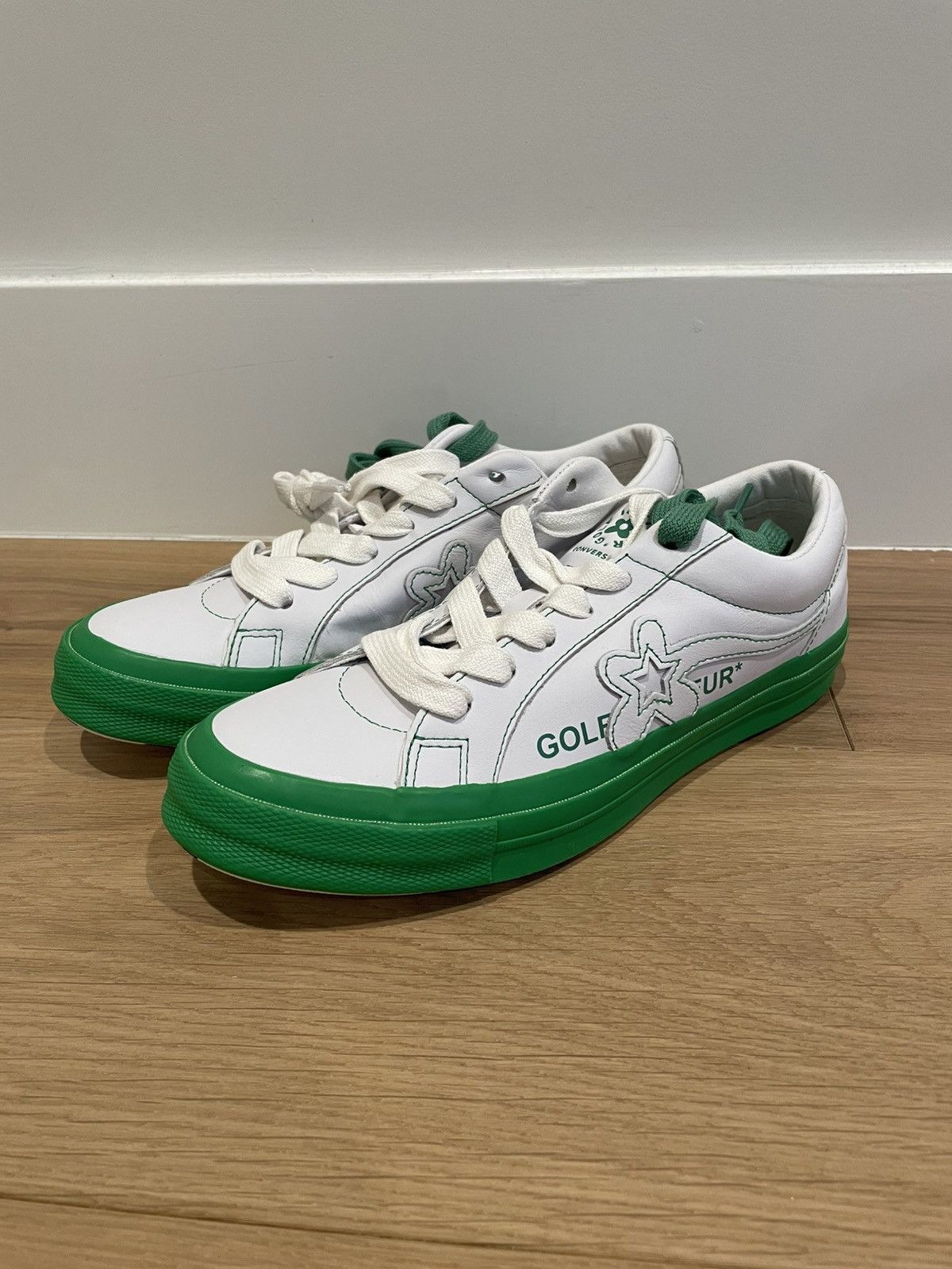 Converse × Golf Wang × Golf le Fleur Golf le Fleur x Converse One Star White and Green Size US 7 / EU 40 - 2 Thumbnail